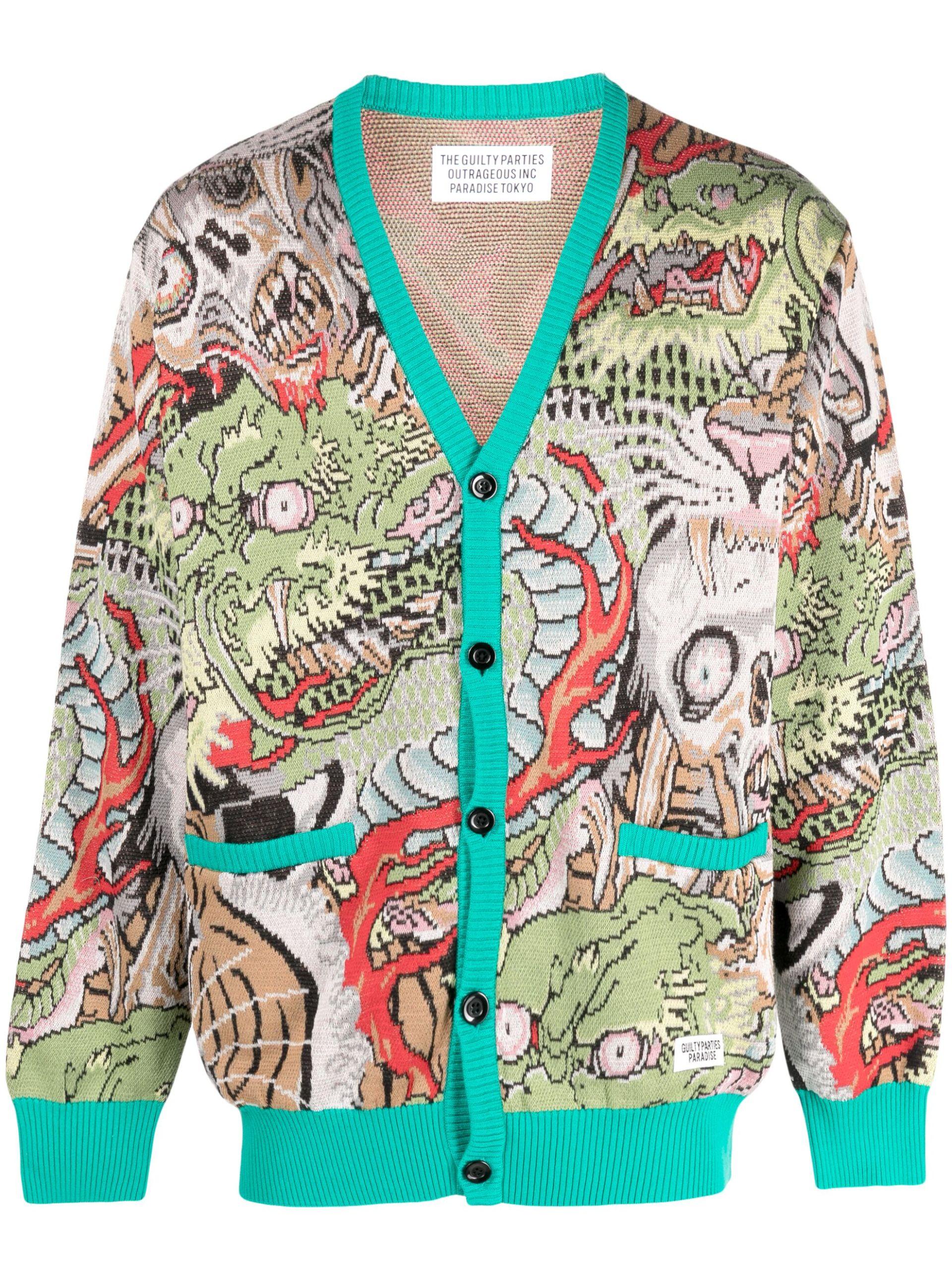 WACKO MARIA TIM LEHI JACQUARD CARDIGAN