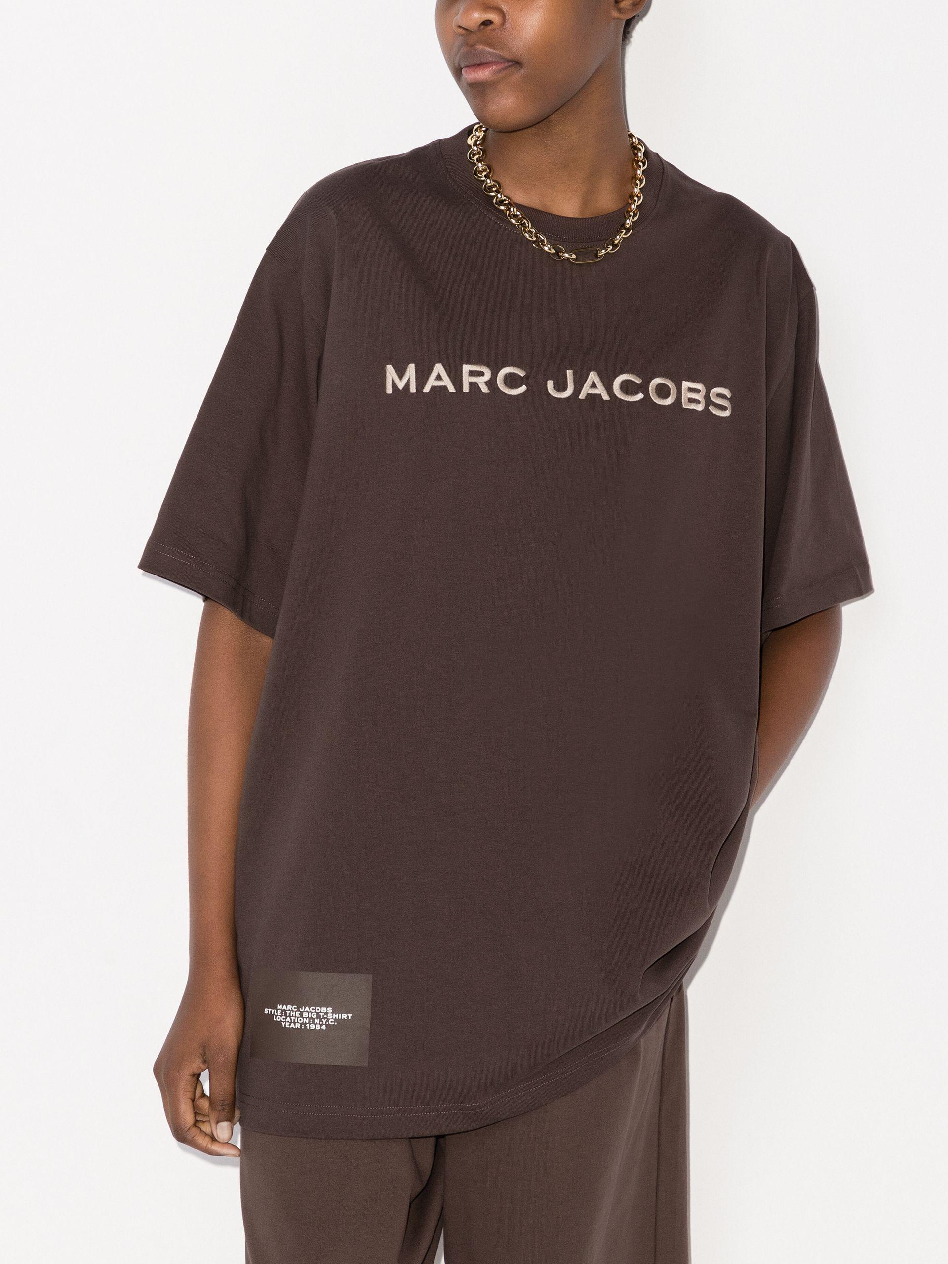 Marc Jacobs The Big Cotton T shirt in Brown Lyst