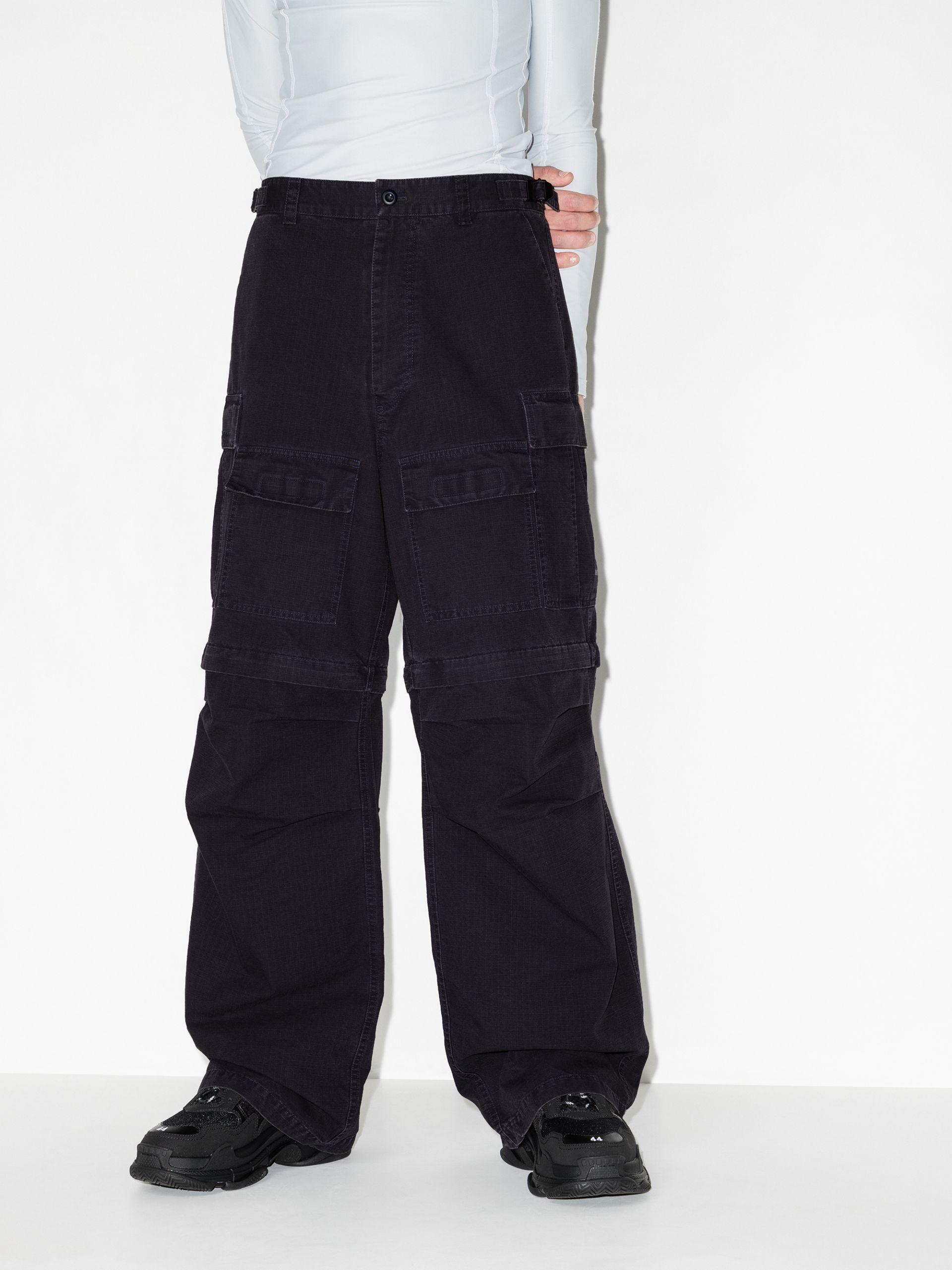 Balenciaga Large Loose Fit Trousers in Blue for Men | Lyst