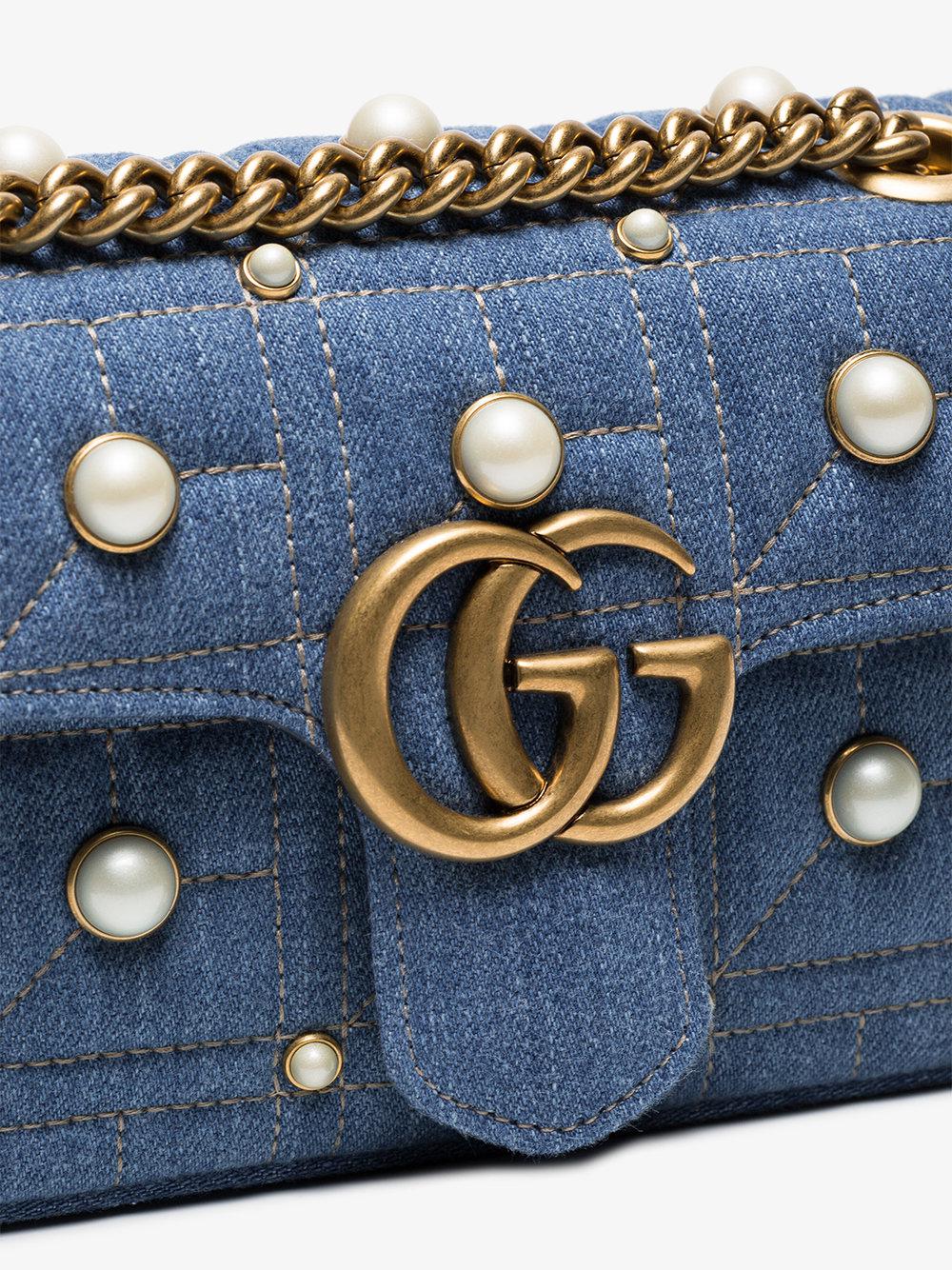GUCCI-MARMONT-BAG-ZARA-JEANS-WITH-PEARLS - Bonjour Chiara