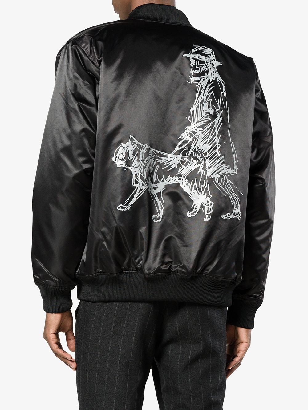 Yohji Yamamoto Synthetic New Era Print Bomber Jacket in Black for Men ...