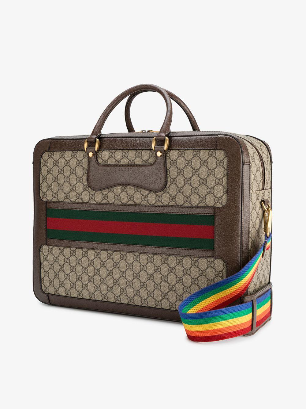 gucci briefcase brown