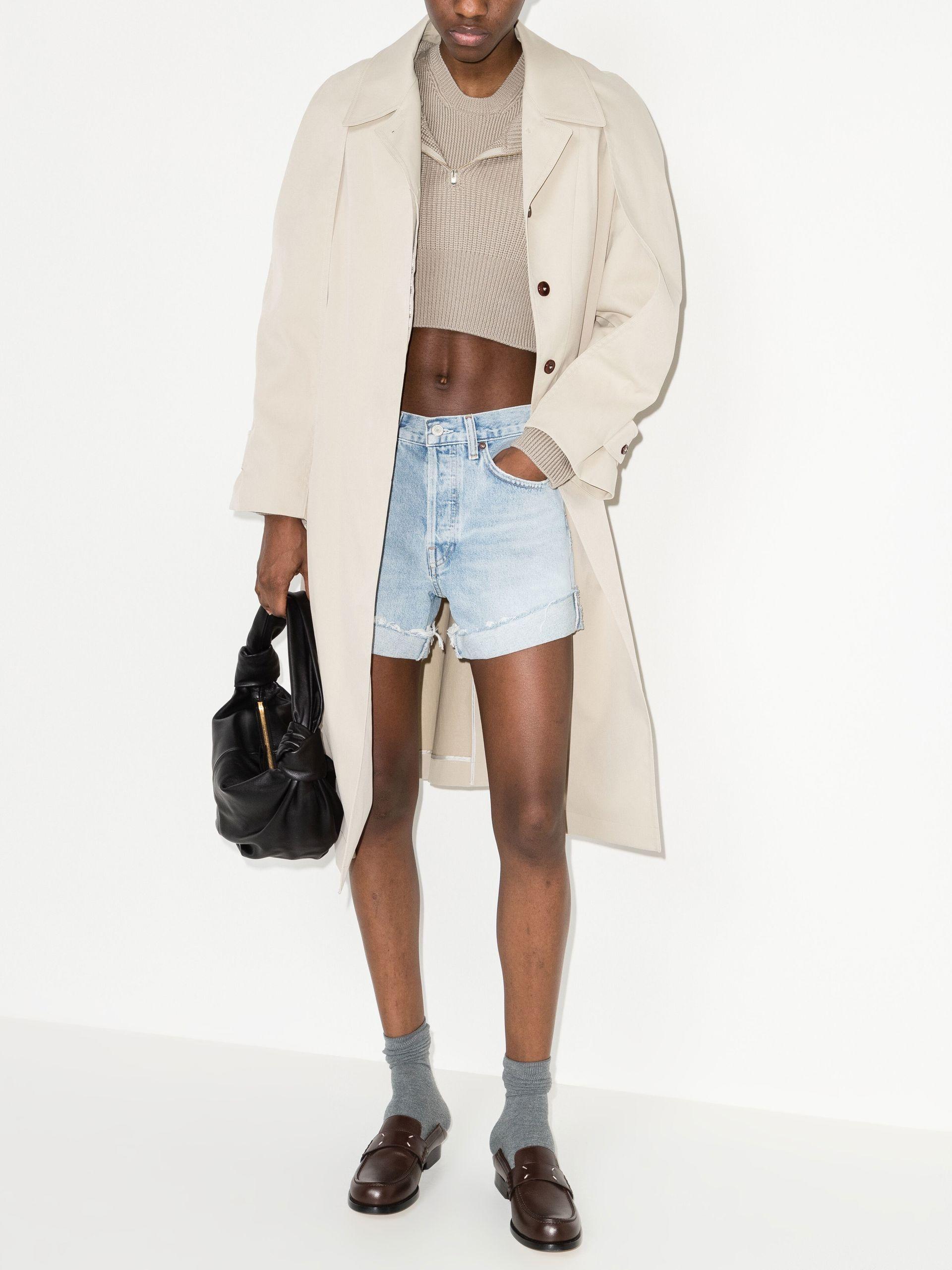 Agolde Parker Distressed Denim Shorts 
