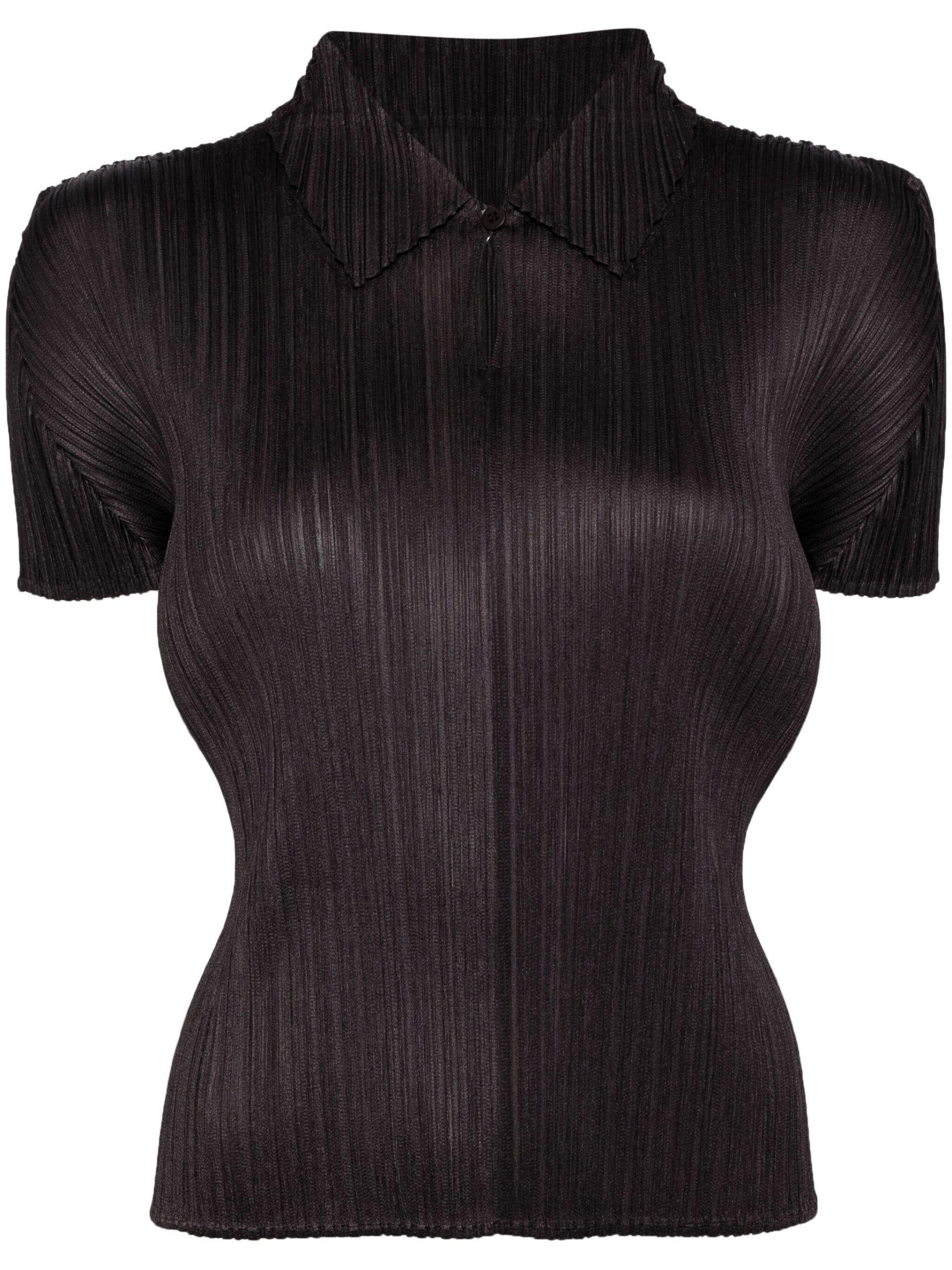 Issey Miyake plissé-effect blouse - Grey