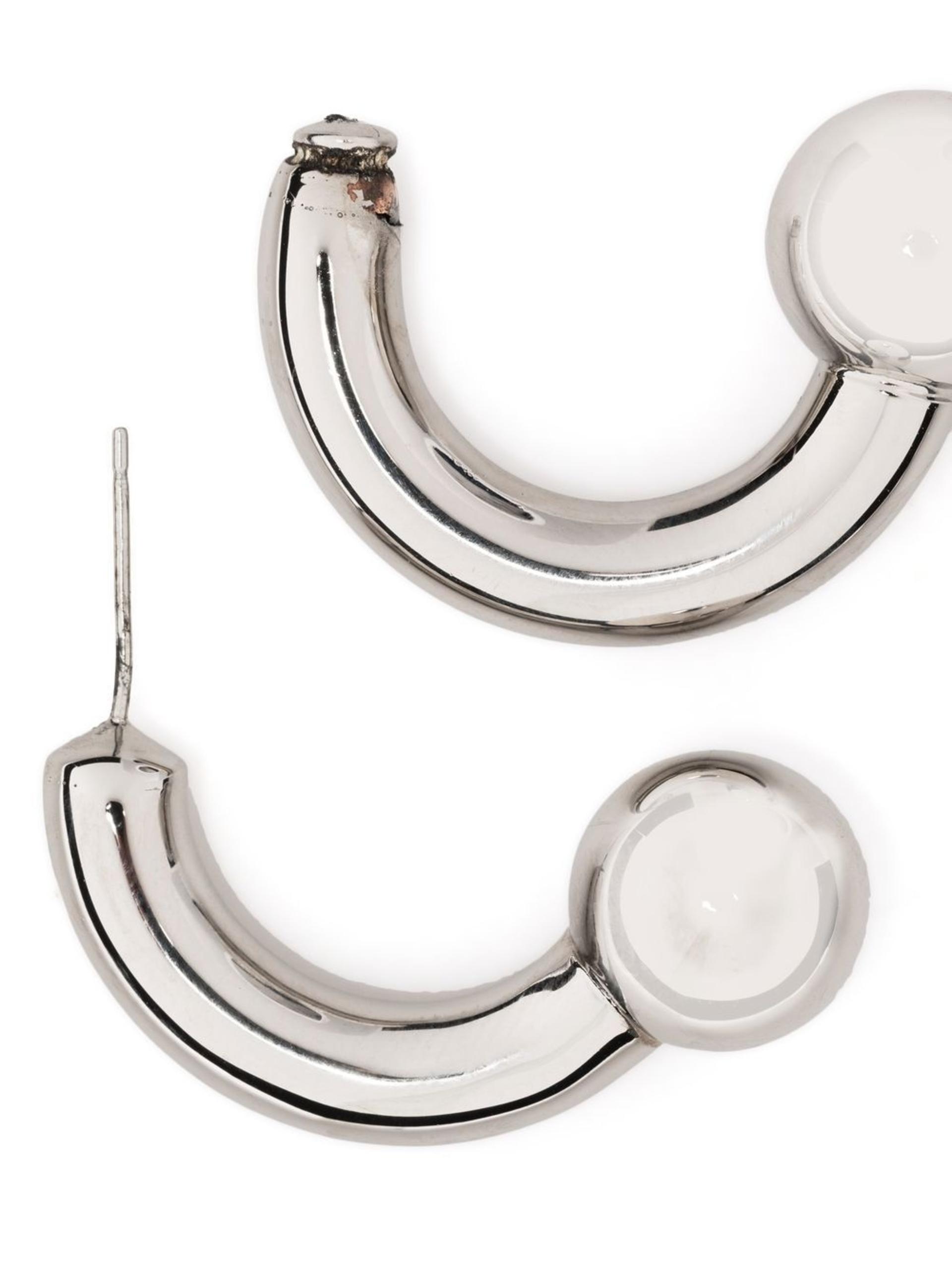 【関税＆送料込み】Mm6 Maison Margiela Hoop Earrings MM6 Maison Margiela: Silver Numeric Minimal Signature Hoop
