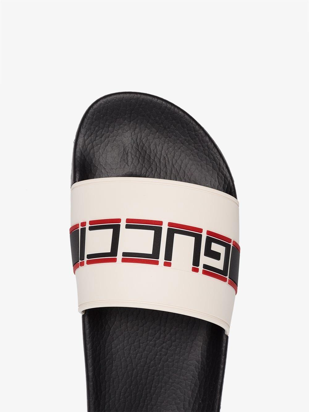 gucci stripe rubber slide sandal price