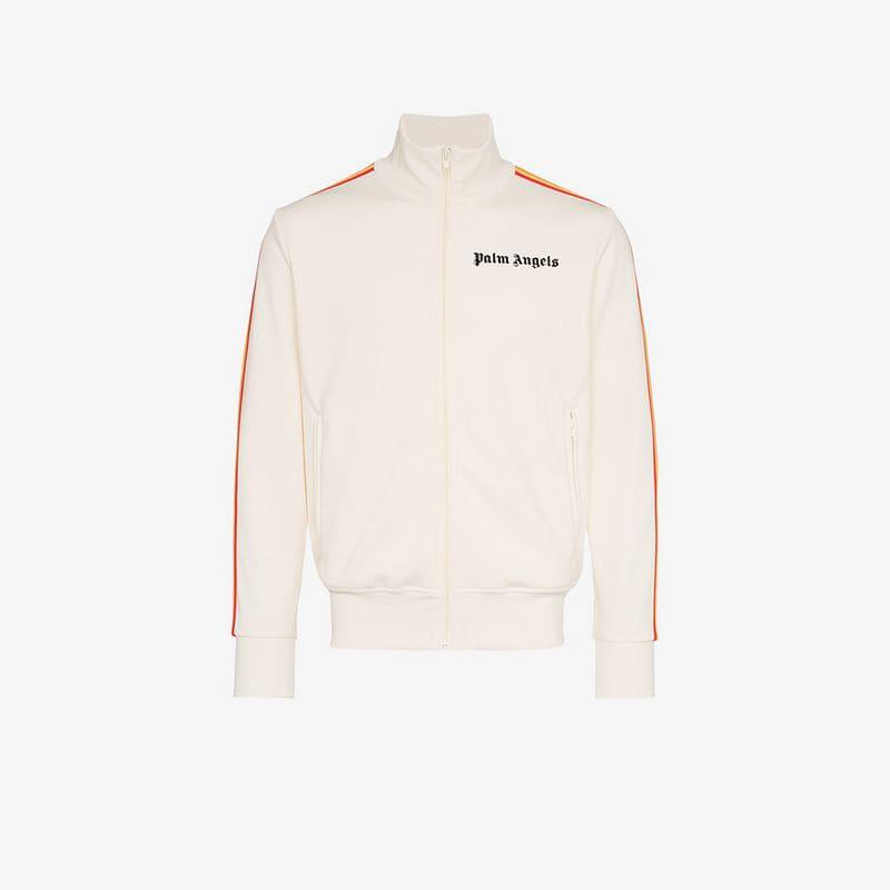 Palm Angels Rainbow Stripe Tracksuit Jacket in White for Men