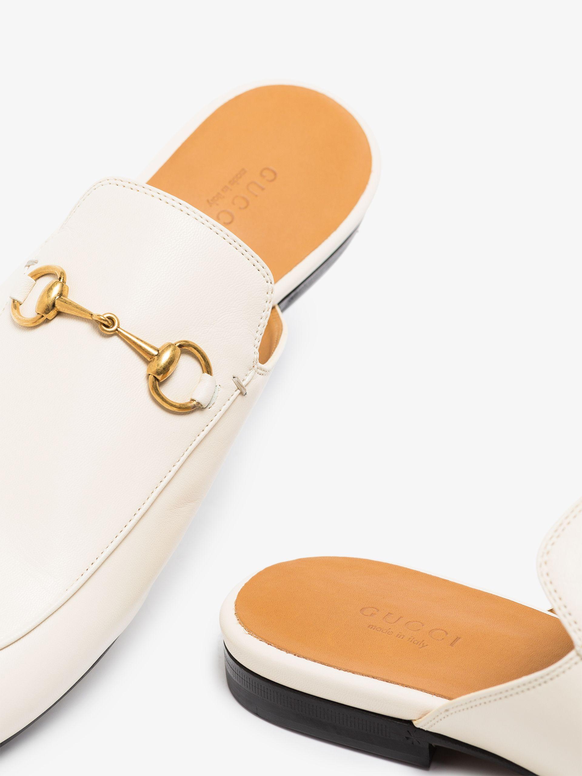 gucci princetown white mules