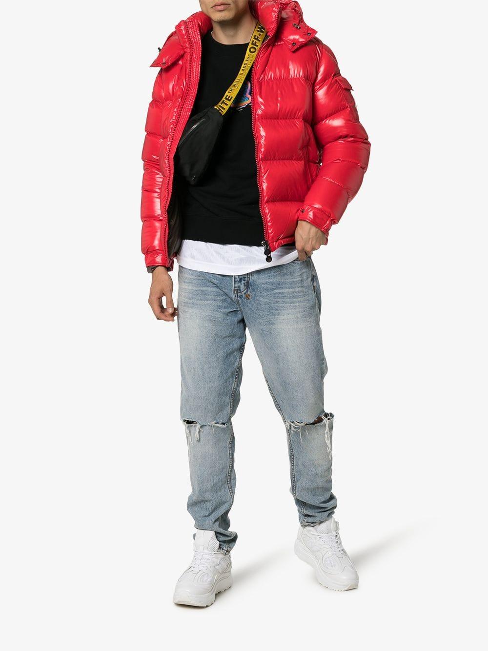 moncler maya jacket red