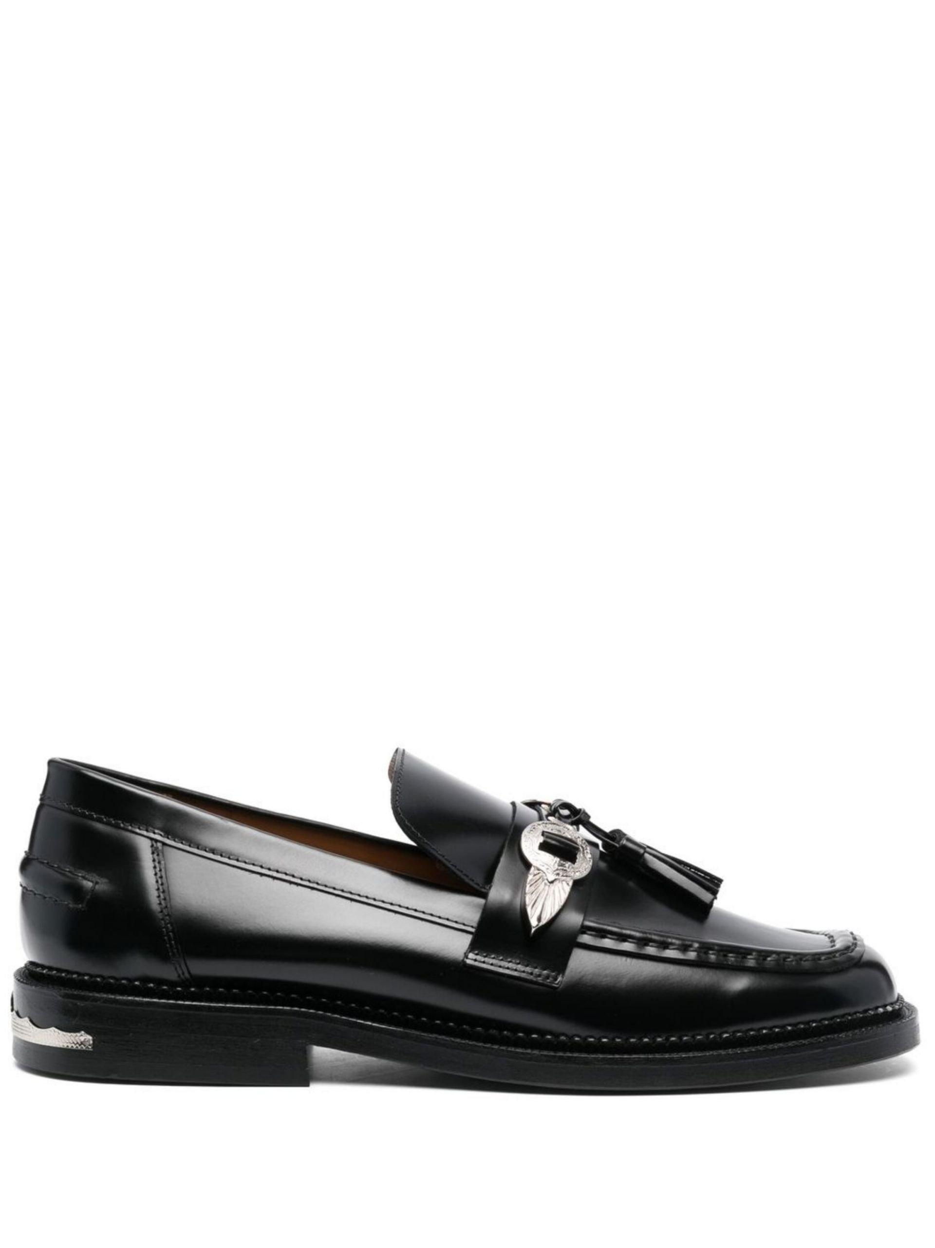 Toga Virilis Embellished Leather Loafers in Black for Men | Lyst