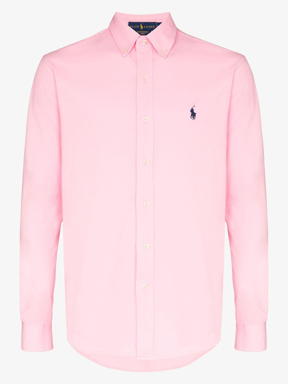 Polo Ralph Lauren Logo-embroidered Button-down Cotton Shirt in Pink for ...