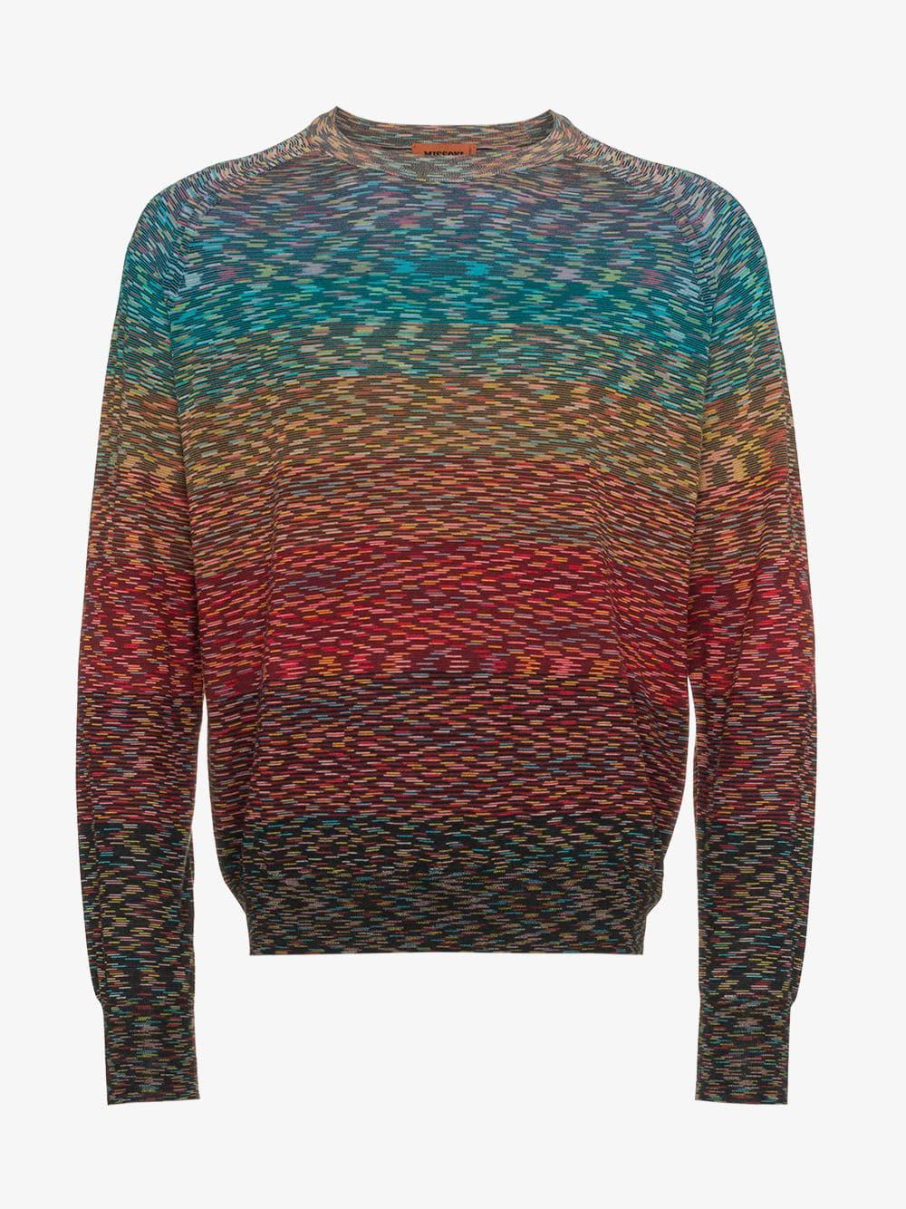 Missoni Wool Striped Sweater in Brown for Men - Lyst