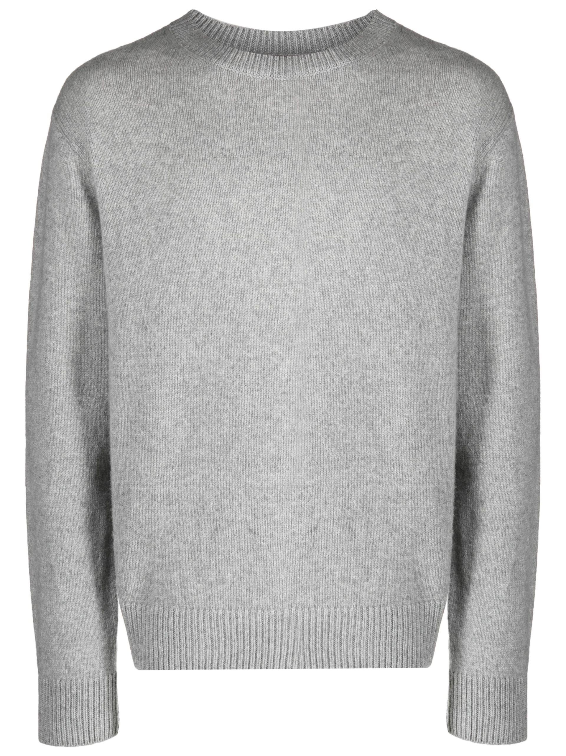 Silver Crew Neck Cashmere Jumper