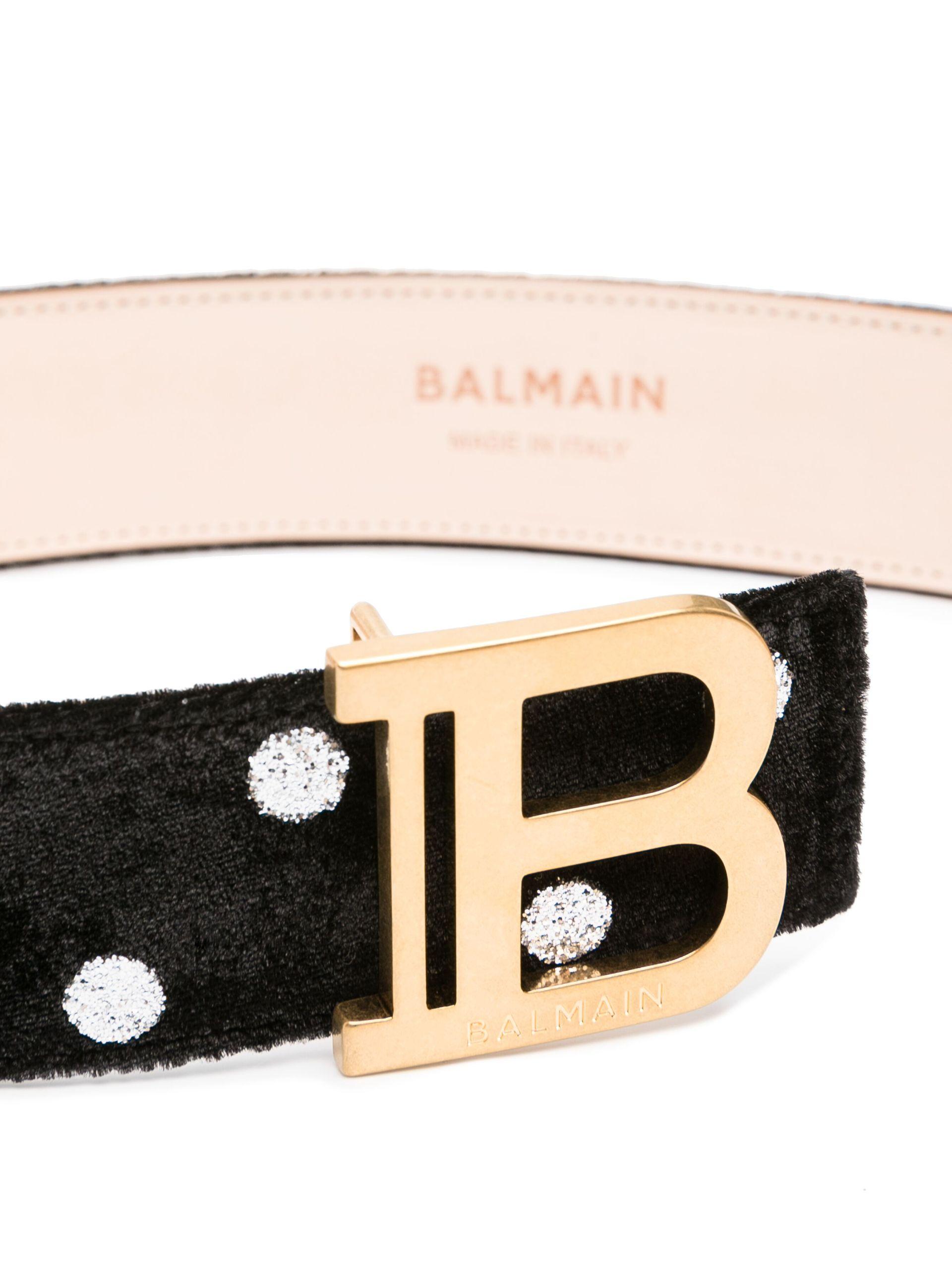 Balmain polka-dot reversible belt - Black