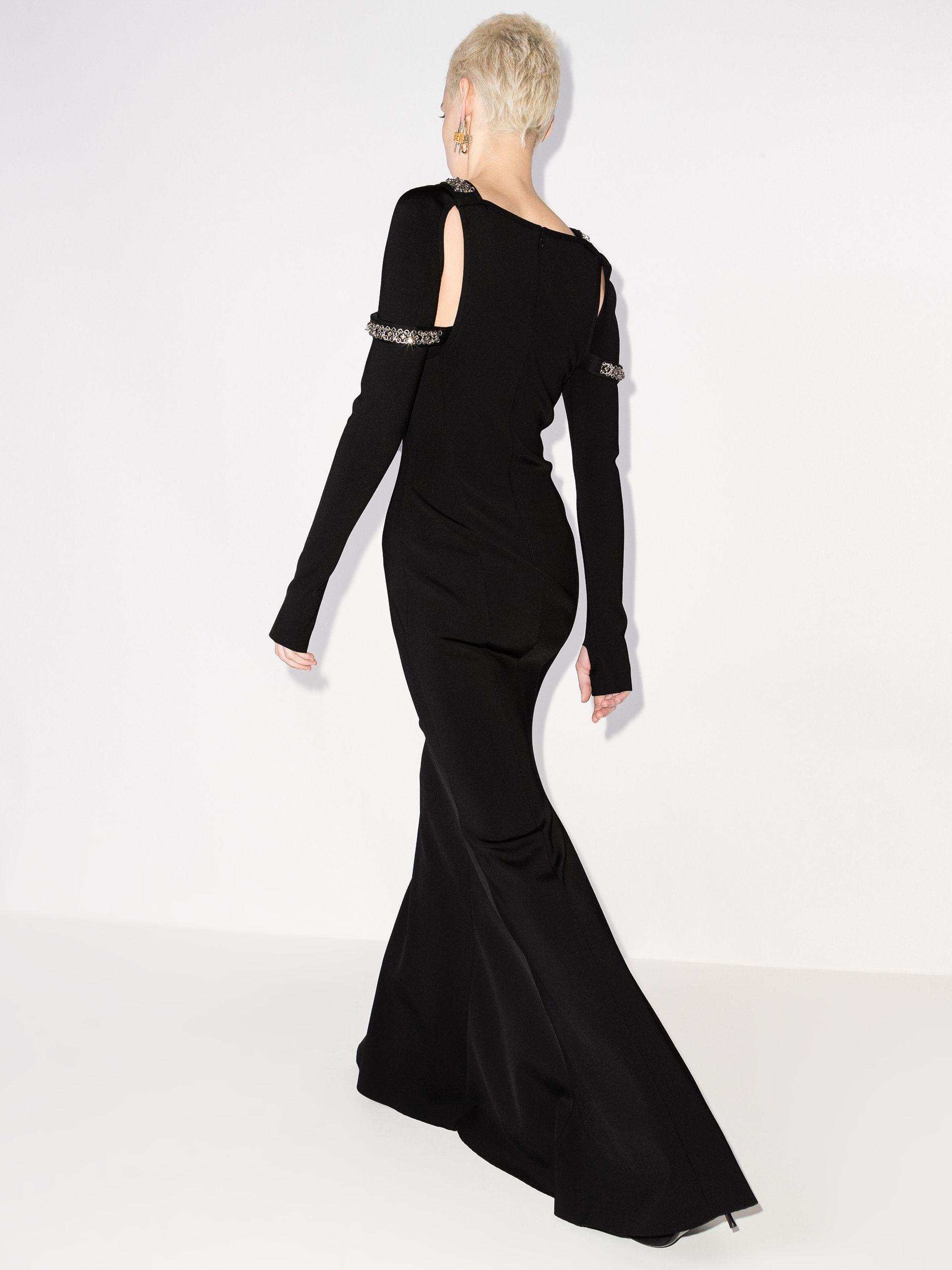 Givenchy Embellished Open Shoulder Gown in Black | Lyst