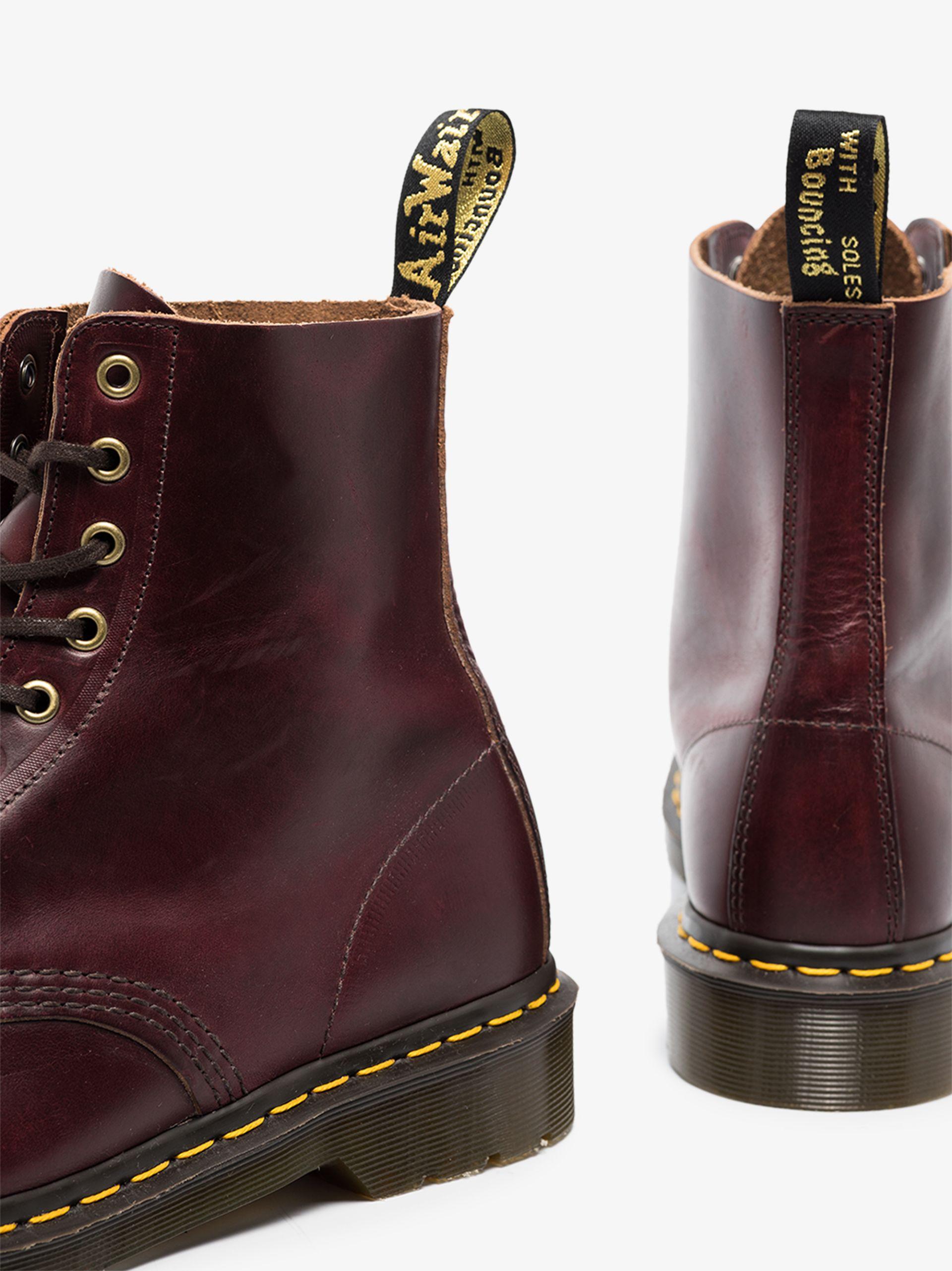 Dr. Martens 1460 Vintage Lace Up Boots in Red for Men | Lyst