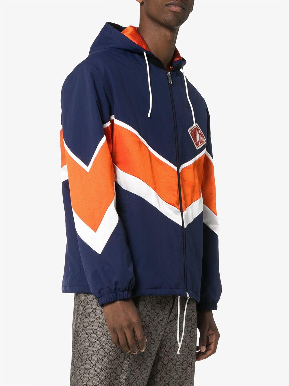 nylon jacket with gucci game patch