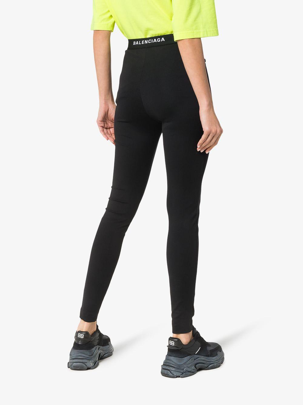 balenciaga leggings logo