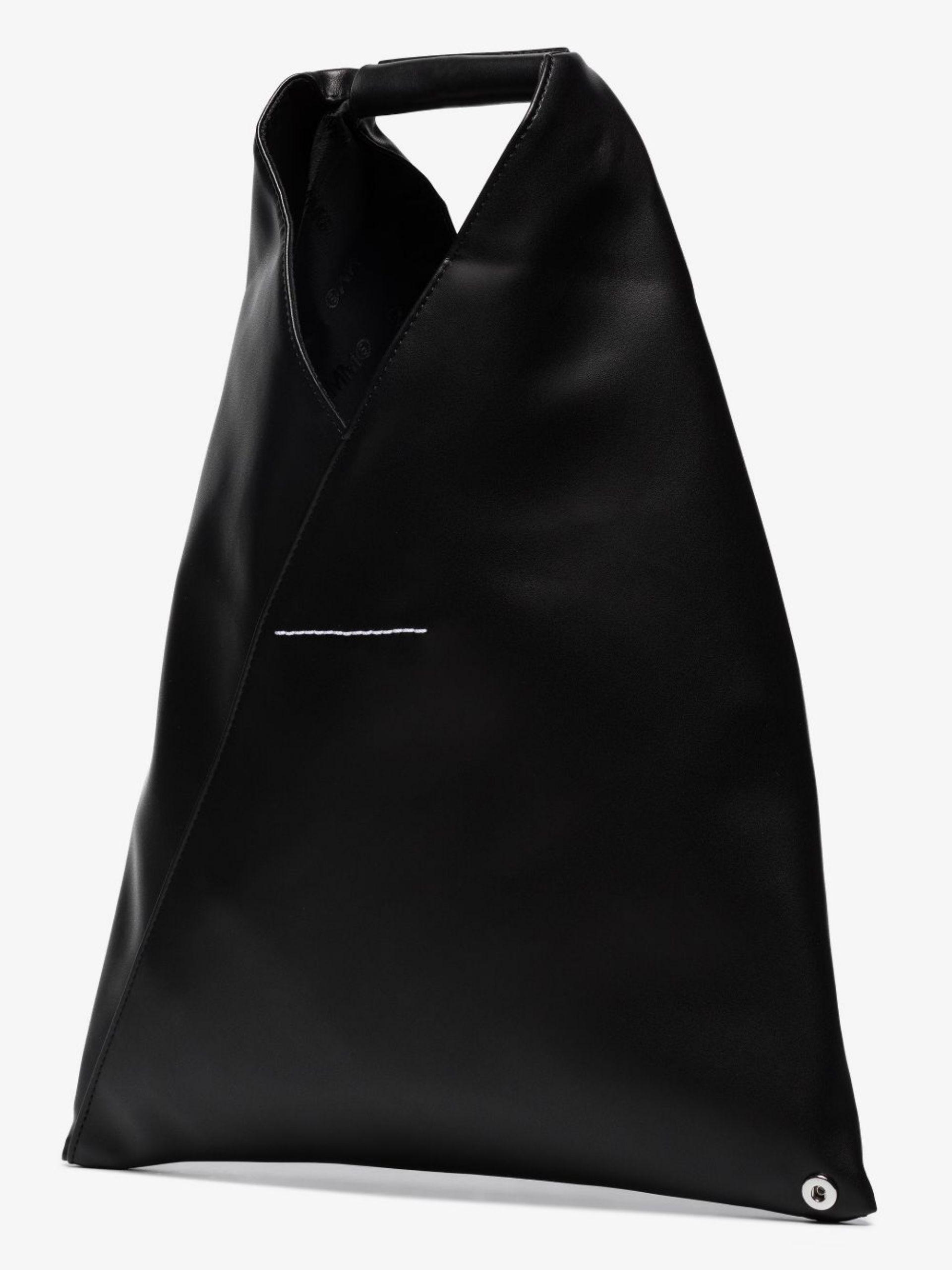 MM6 by Maison Martin Margiela Leather Japanese Tote Bag in Black
