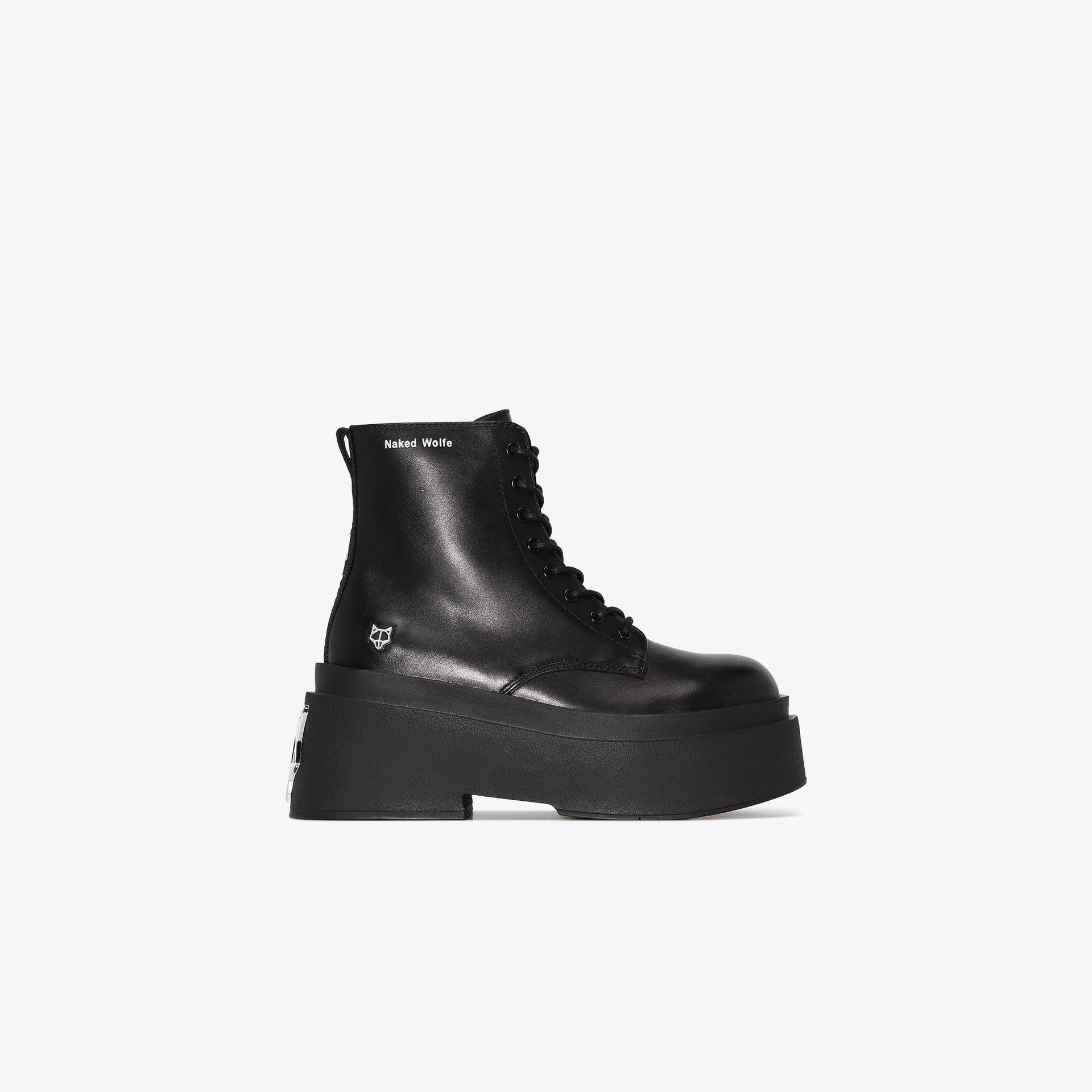 Naked Wolfe Saturn 160 Platform Leather Boots - Women's -  Fabric/rubber/leather in Black | Lyst