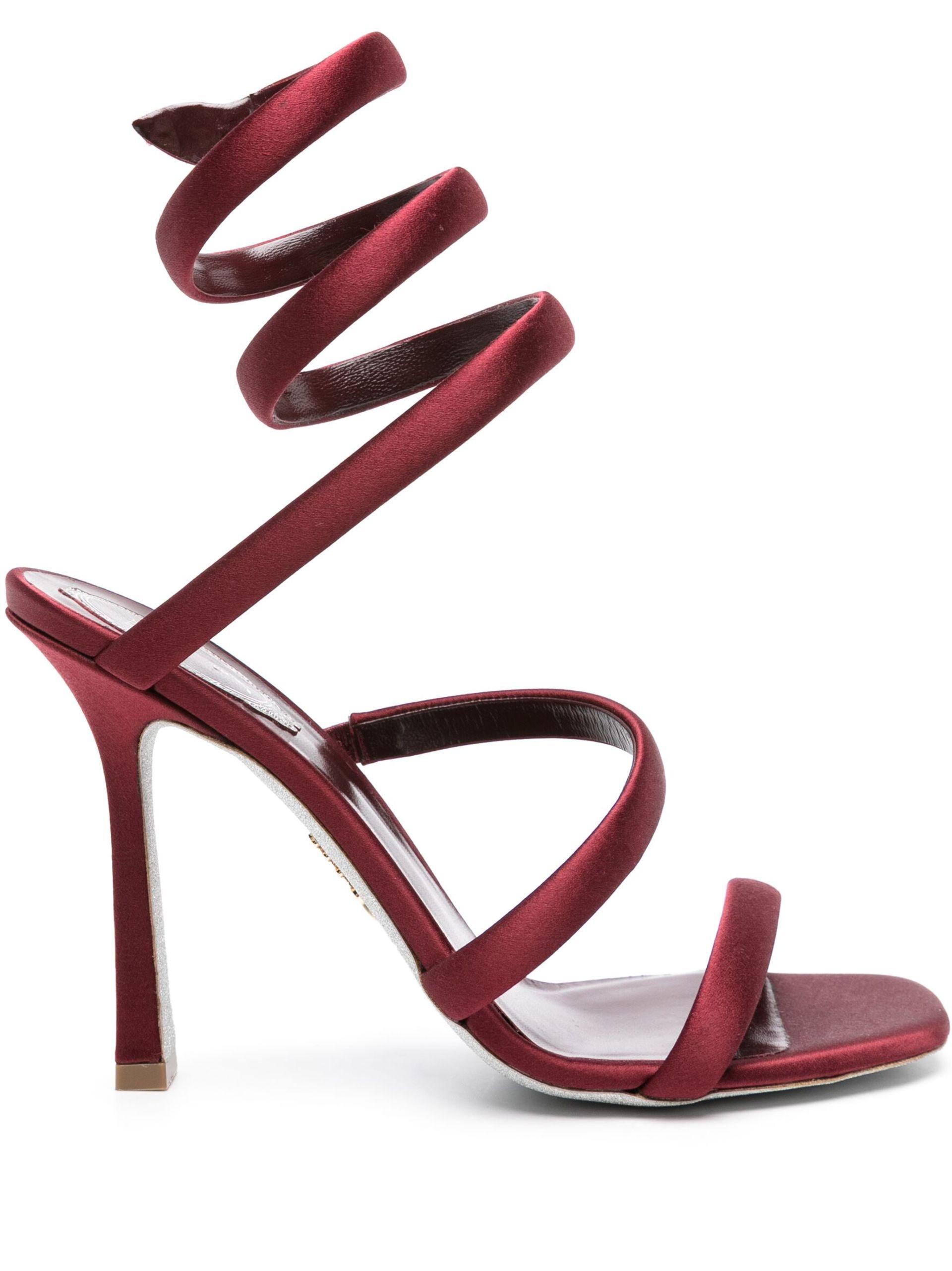 Satin sandals with ankle deals wraps