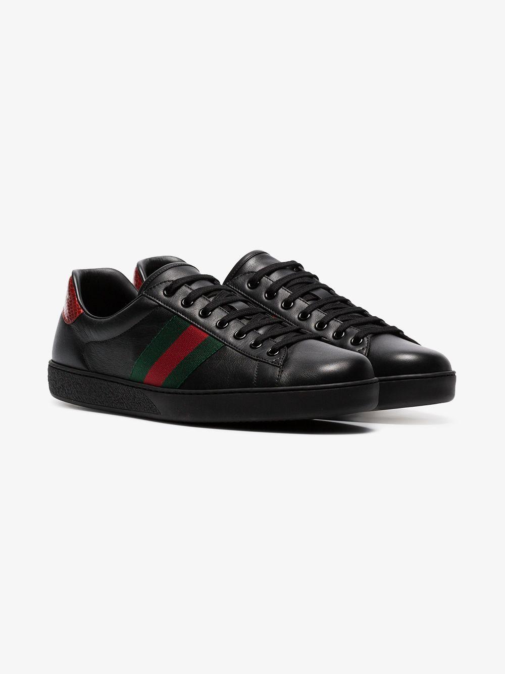 gucci ace croc leather heel