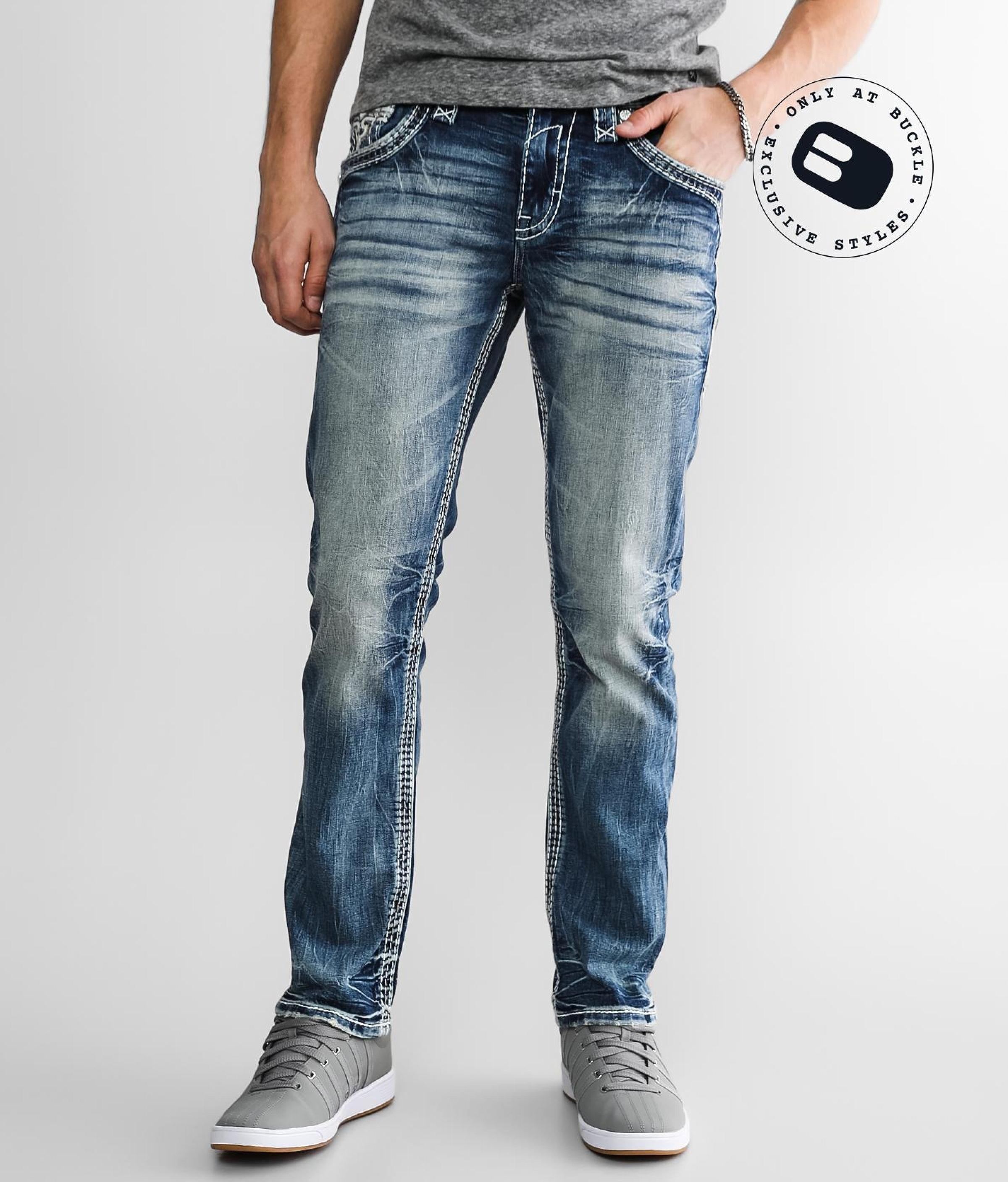 Rock Revival Bisque Slim Straight Stretch Jean in Blue for Men | Lyst