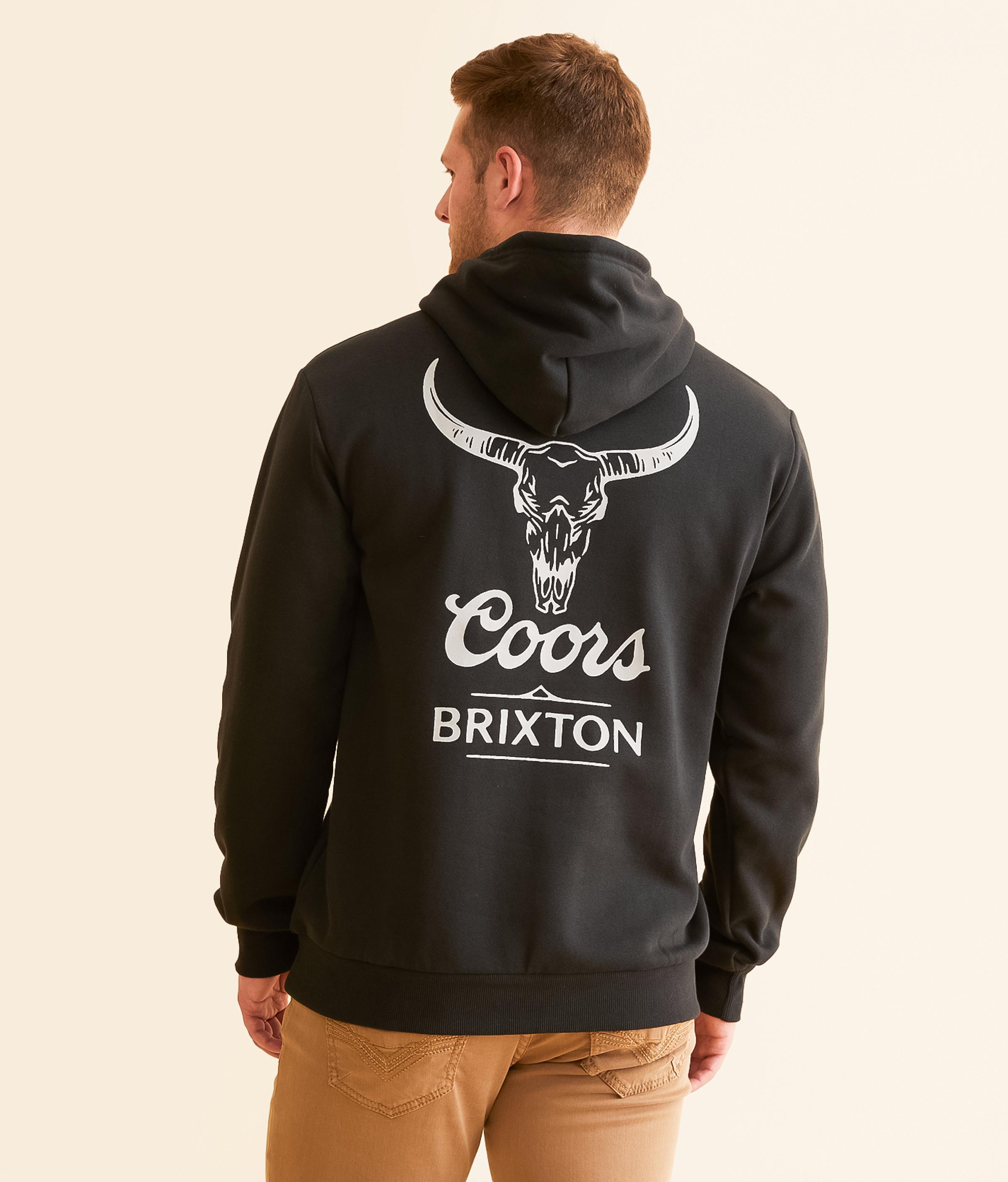 Brixton Coors Bull Hooded Sweatshirt in Black for Men Lyst