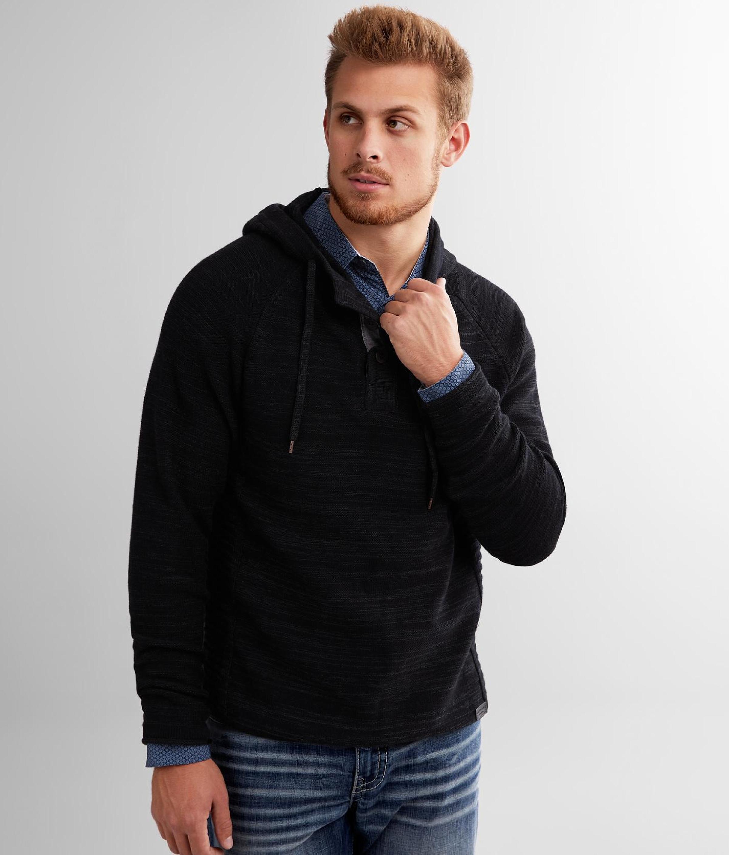Outpost Makers Hooded Henley Sweater in 