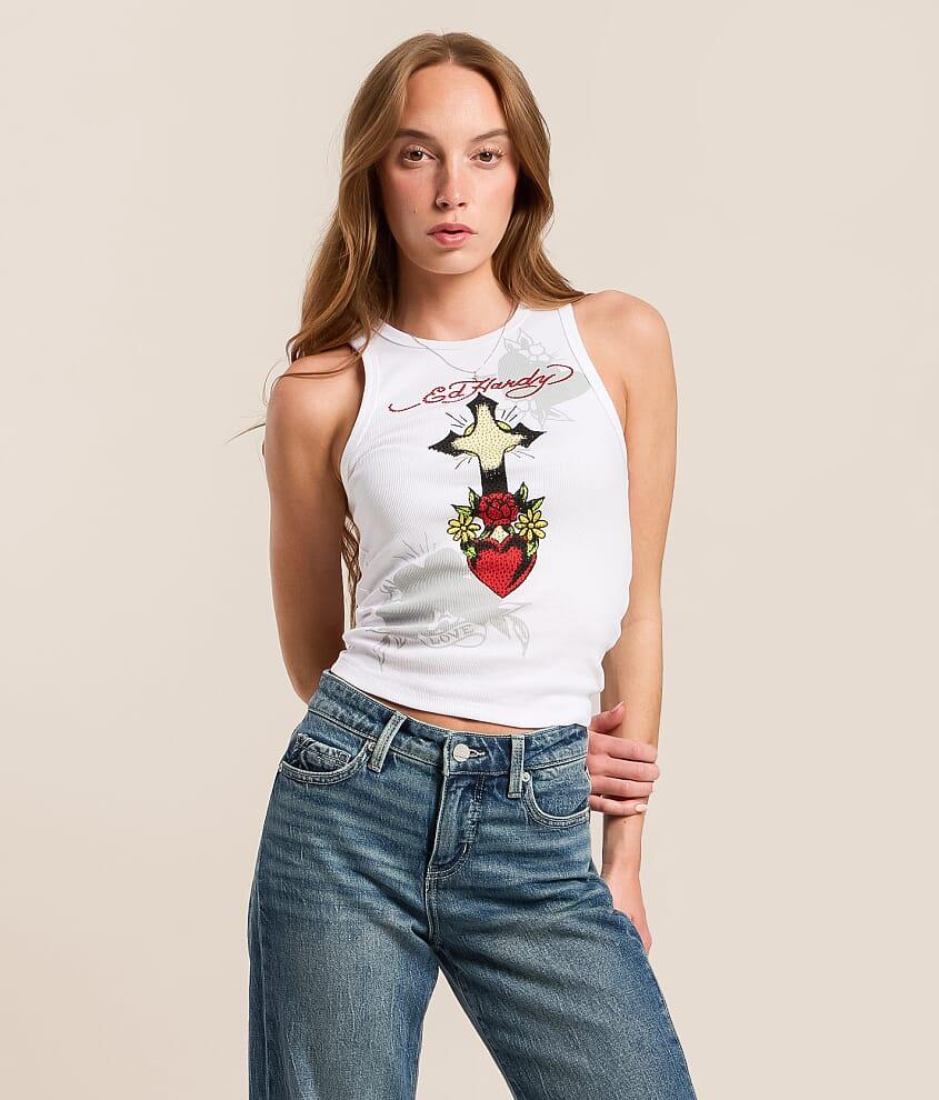 Ed Hardy Sleeveless and tank tops for Women | Online Sale up to 25
