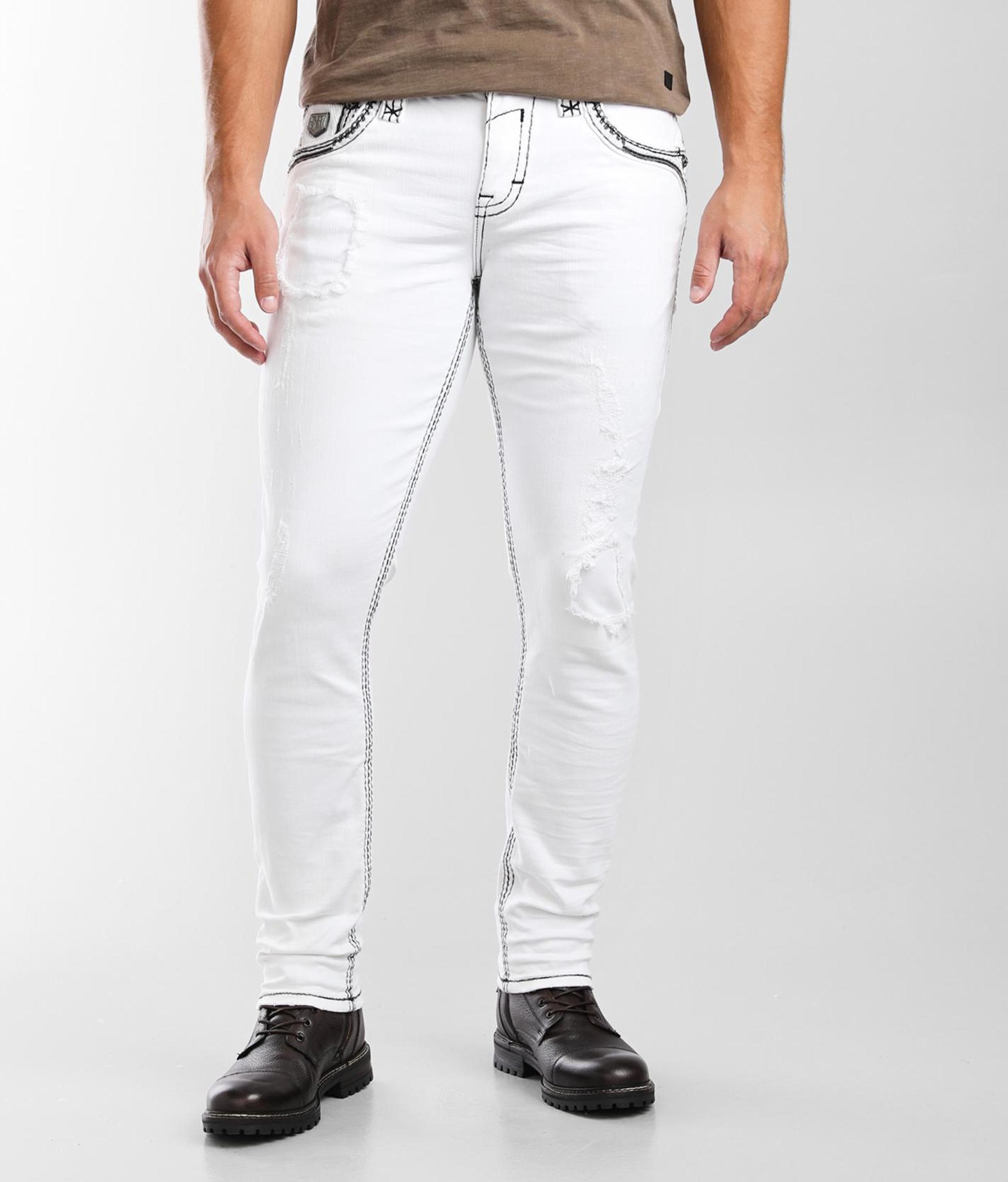 Rock Revival Rogers Taper Stretch Jean in White for Men | Lyst