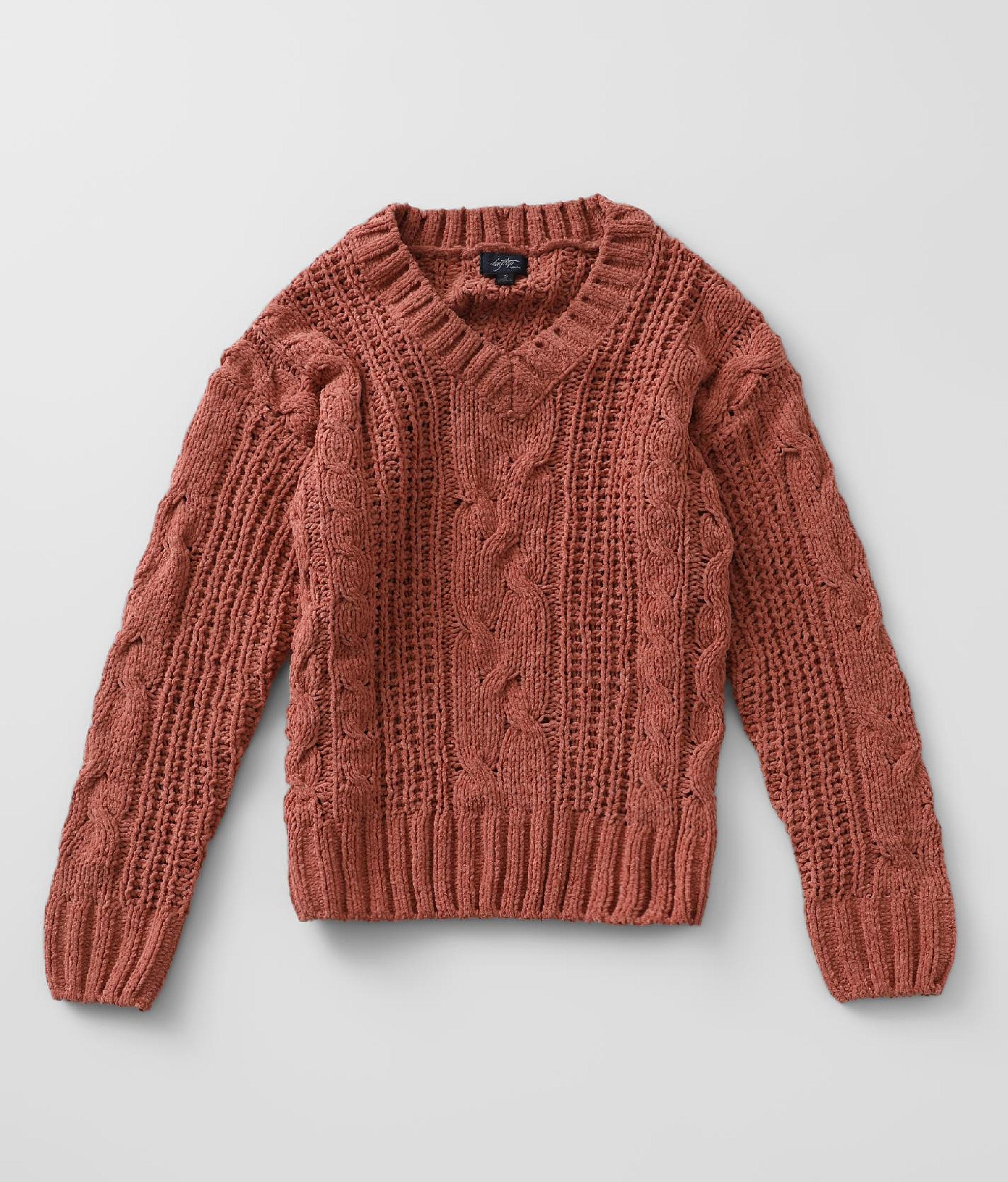 Daytrip Girls - Chenille V-neck Sweater 
