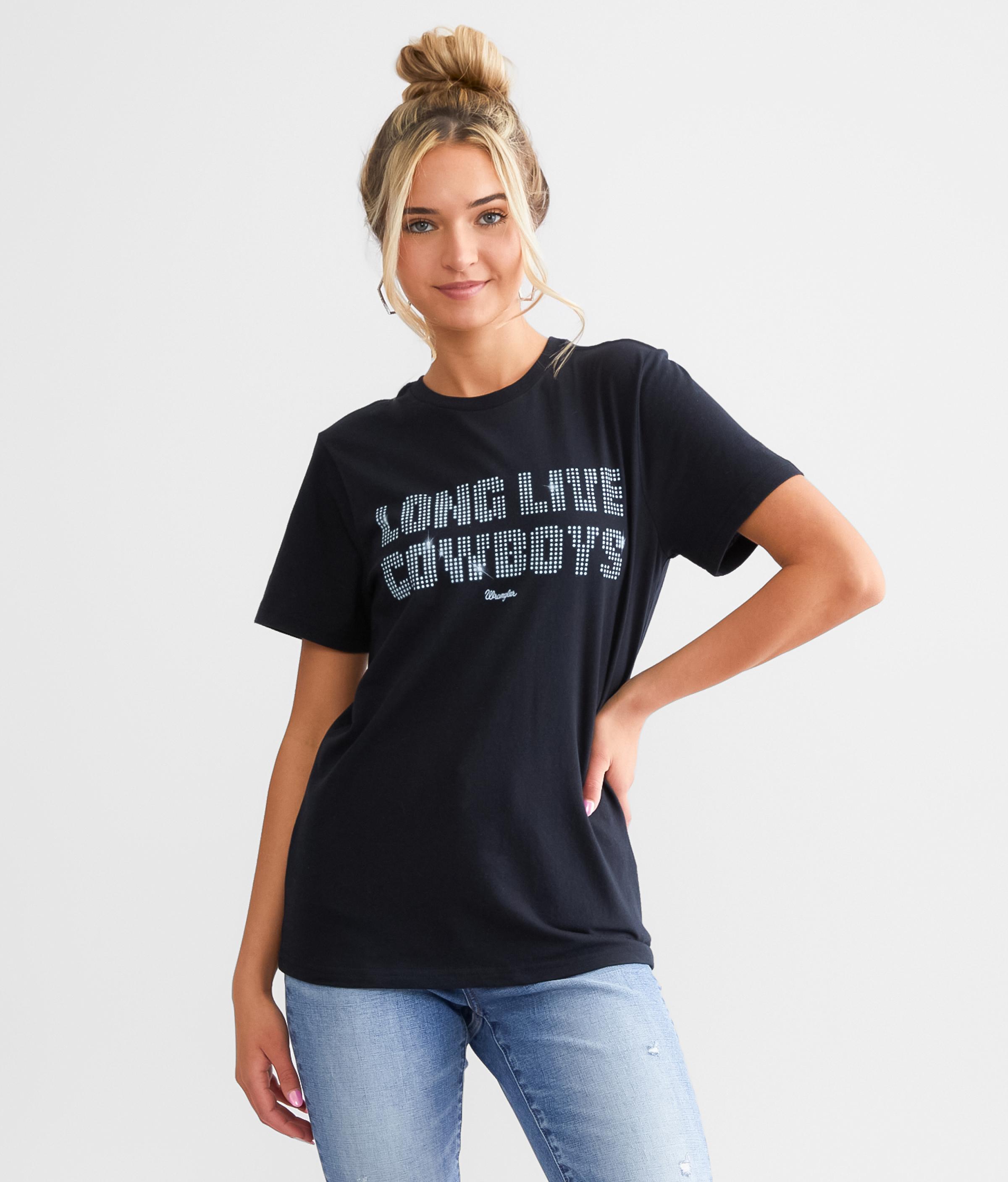 Wrangler Long Live Cowboys T-shirt in Blue | Lyst