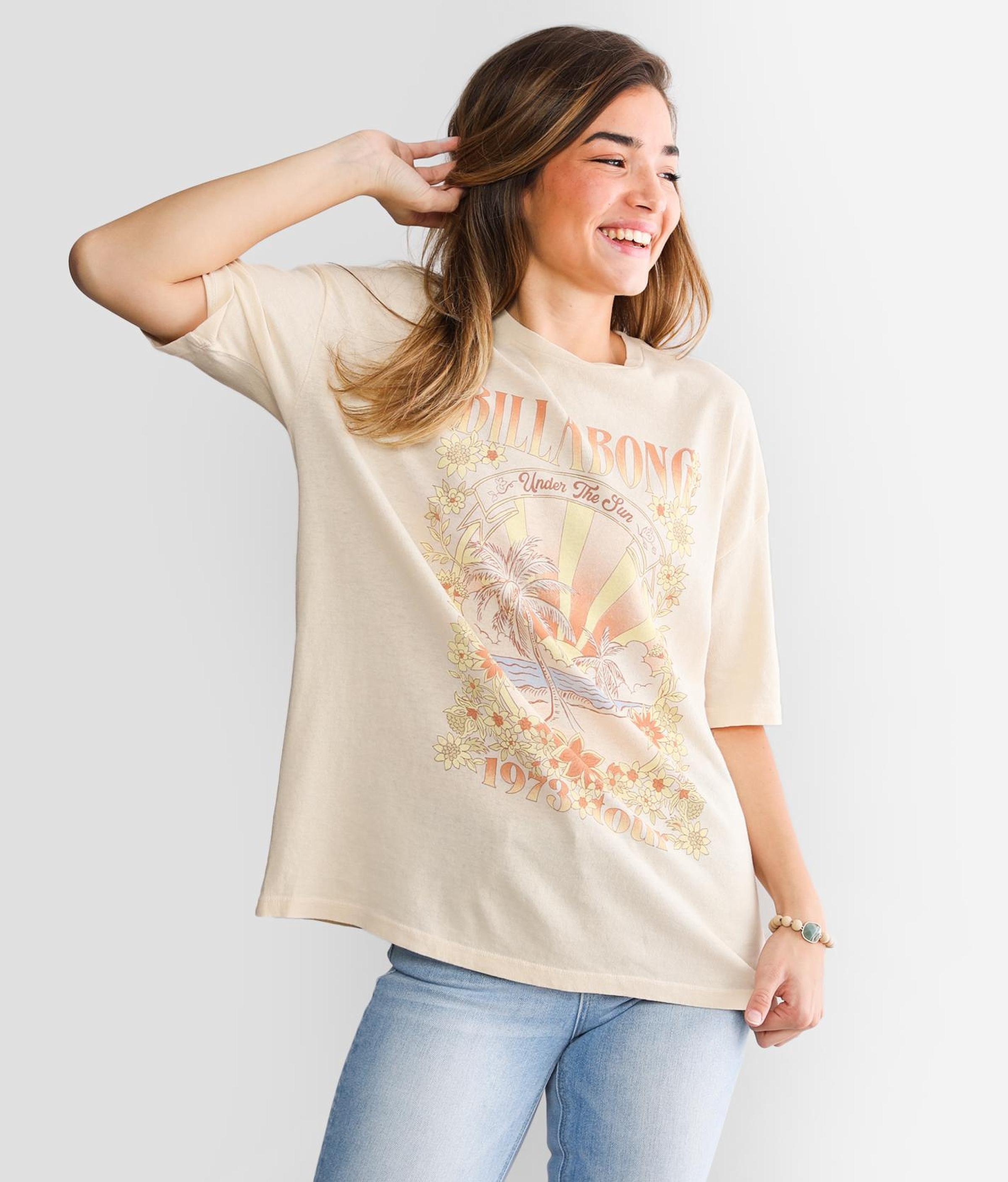 Billabong Under The Sun Oversized T-shirt in Natural | Lyst