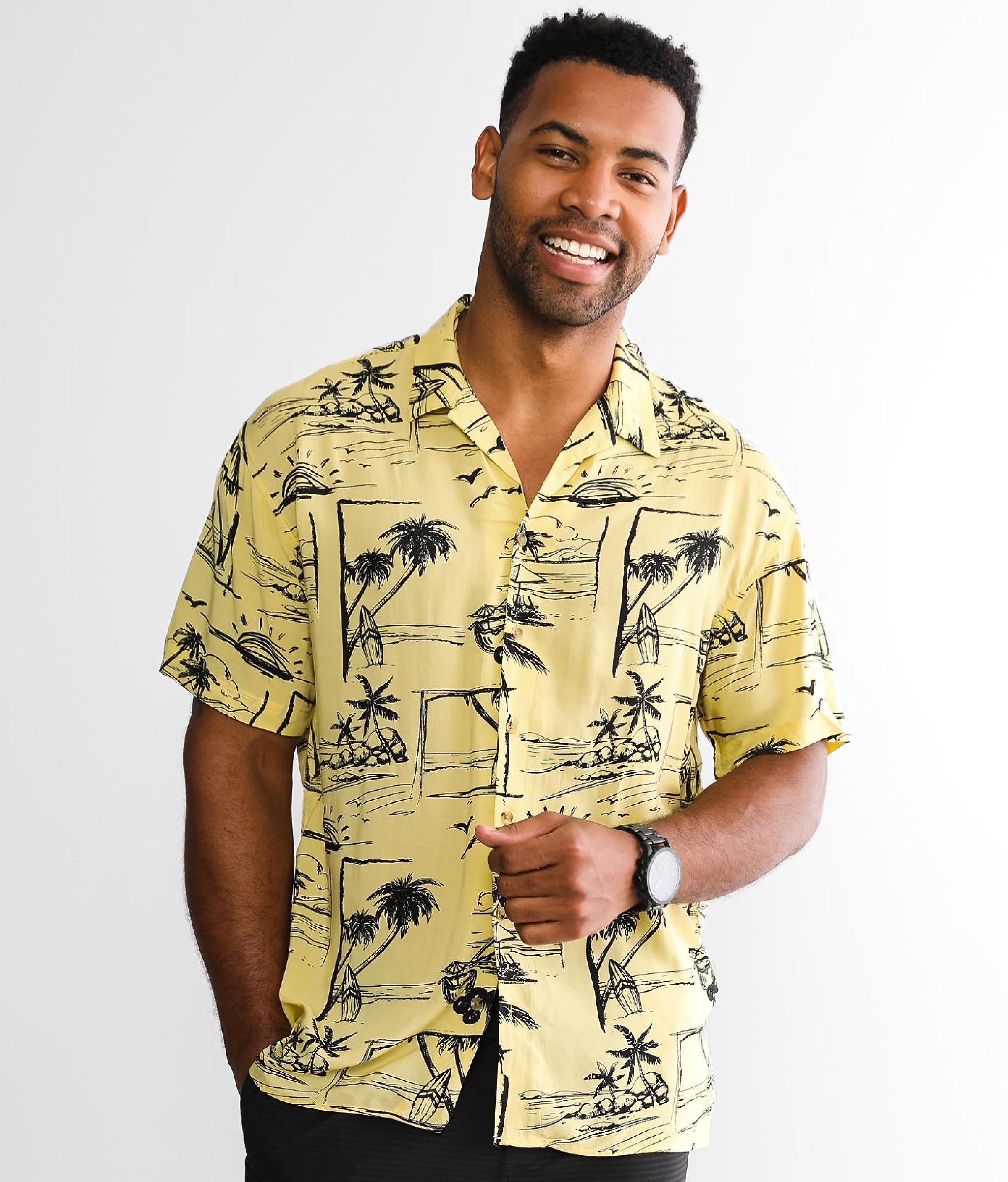 Jack & Jones ® Malibu Resort Shirt in Yellow for Men | Lyst