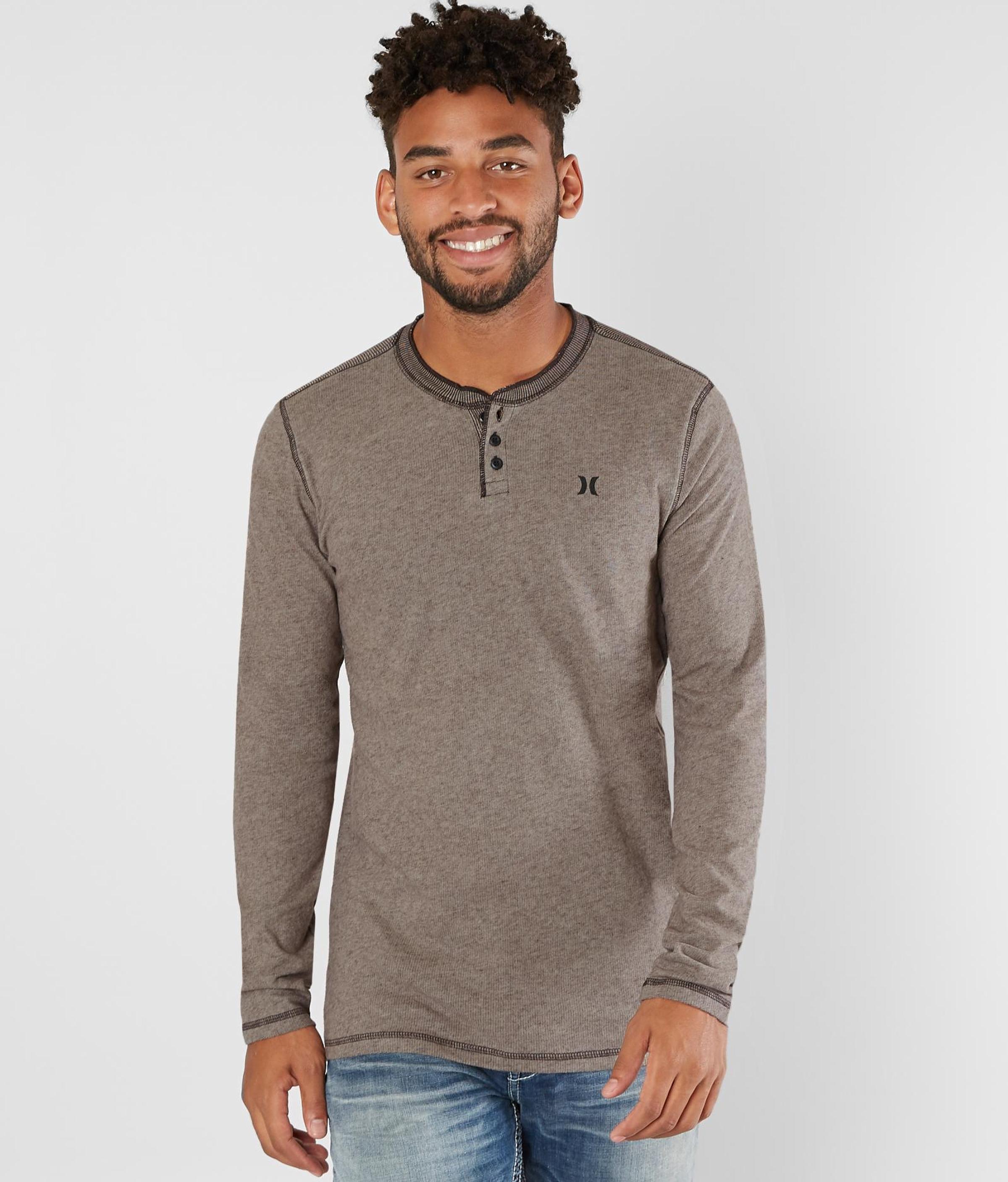 extase Algebra Antibiotica Hurley Lowdown Thermal Henley in Brown for Men | Lyst