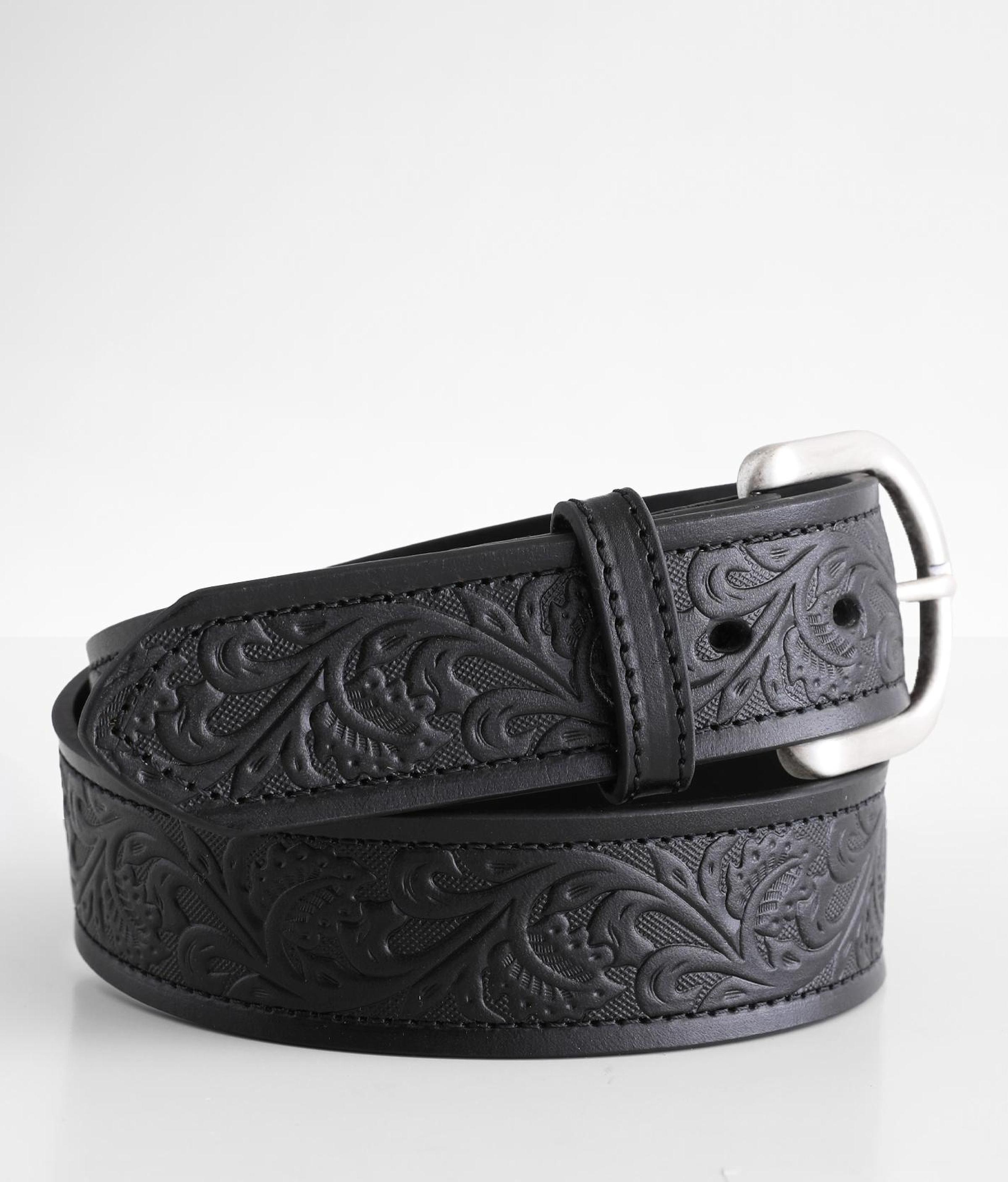 Ariat Tooled Leather Western Belt In Black For Men Lyst 8448