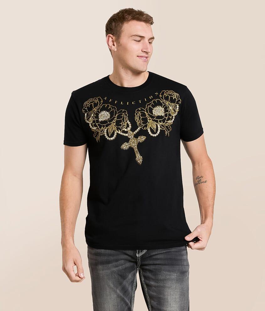 Archaic By Affliction Maglietta Uomo 'Die Alone' – Girocollo In Cotone, Vestibilità Regolare