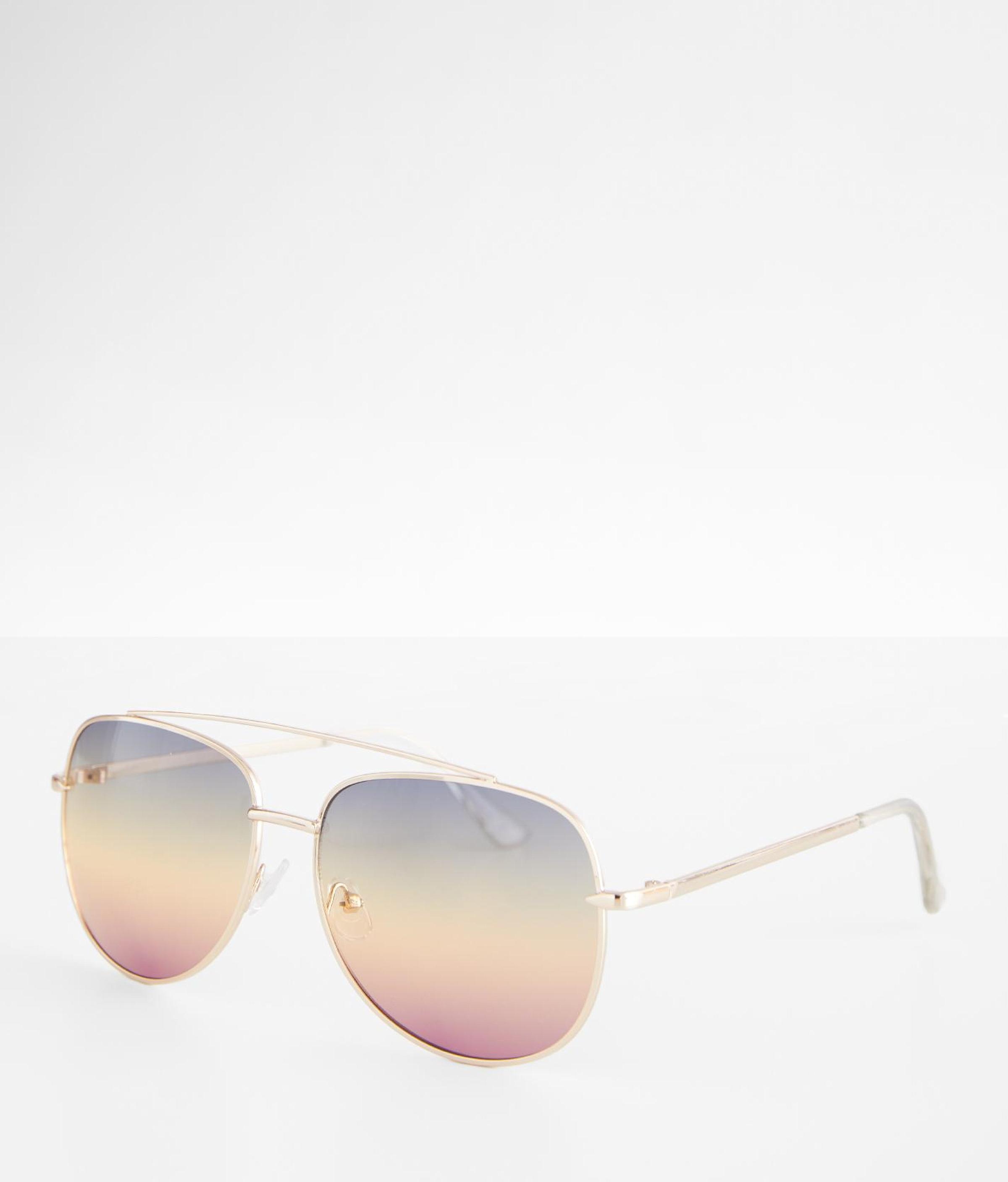 BKE Rainbow Aviator Sunglasses in White | Lyst