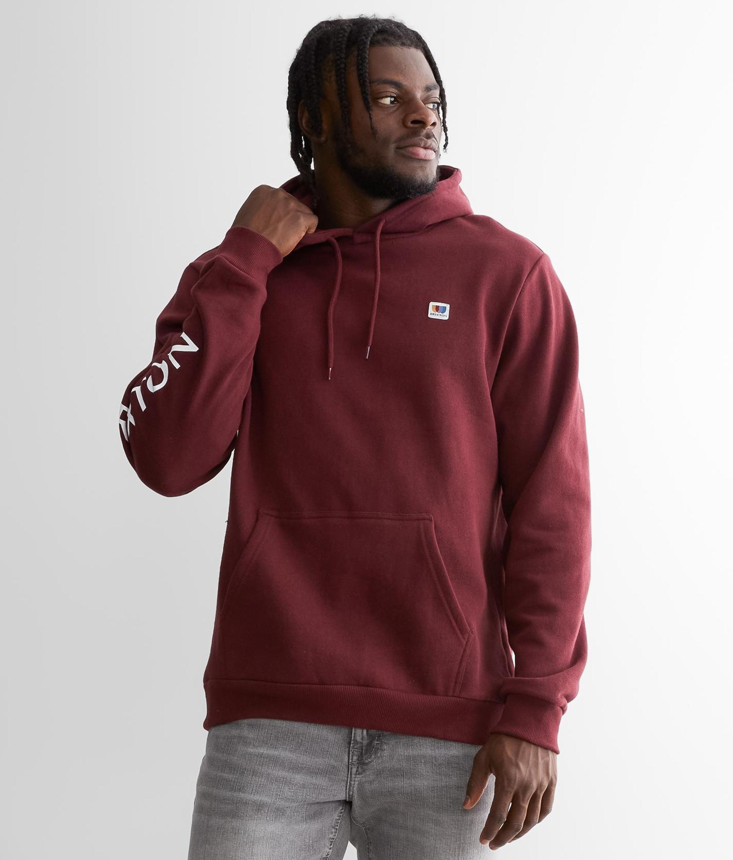 Brixton Alton Hooded Sweatshirt in Red for Men | Lyst