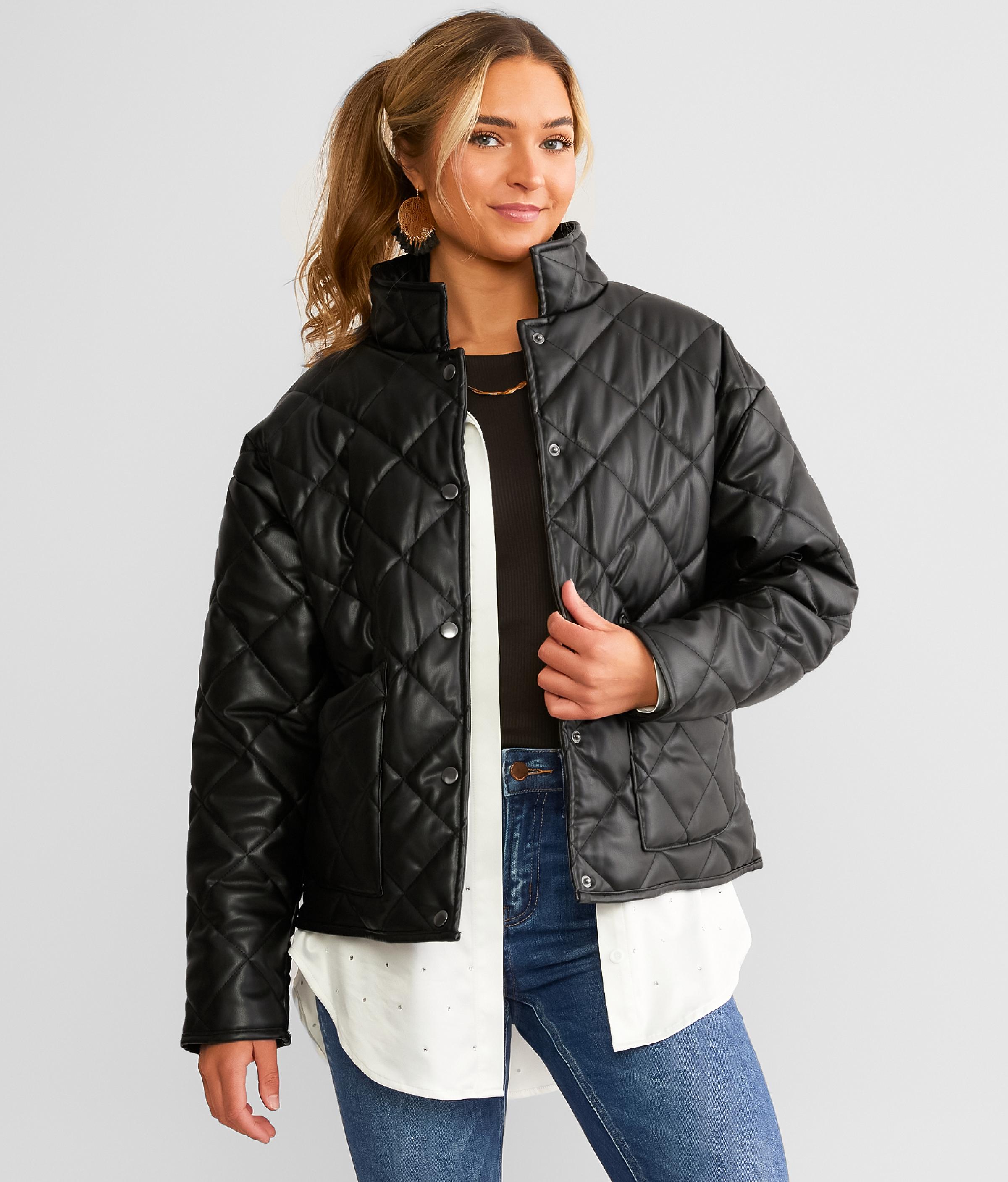 Z Supply Heritage Quilted Jacket in Black Lyst