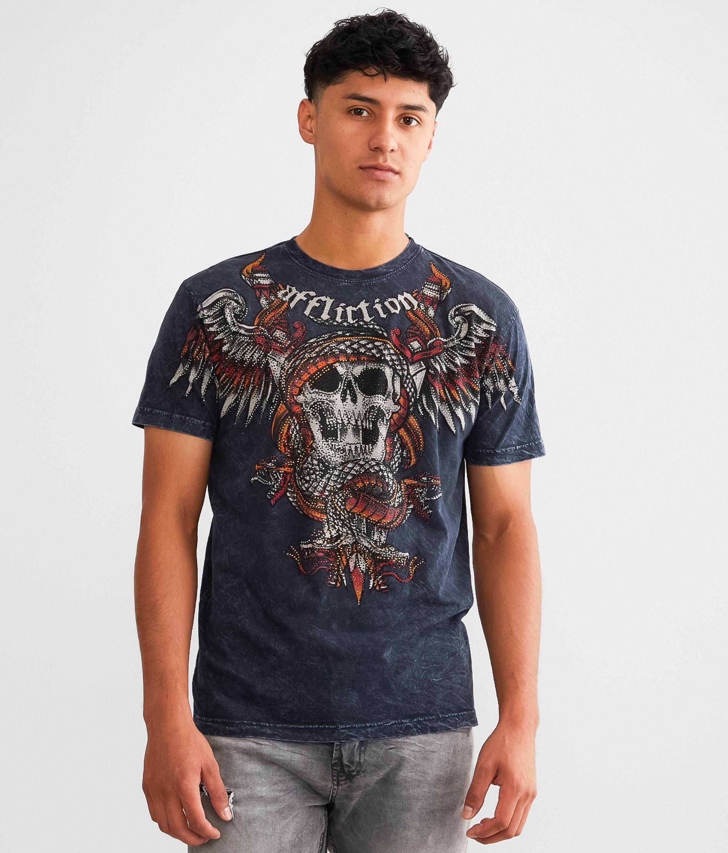 Affliction Poisonous Shadow T-shirt in Blue for Men | Lyst