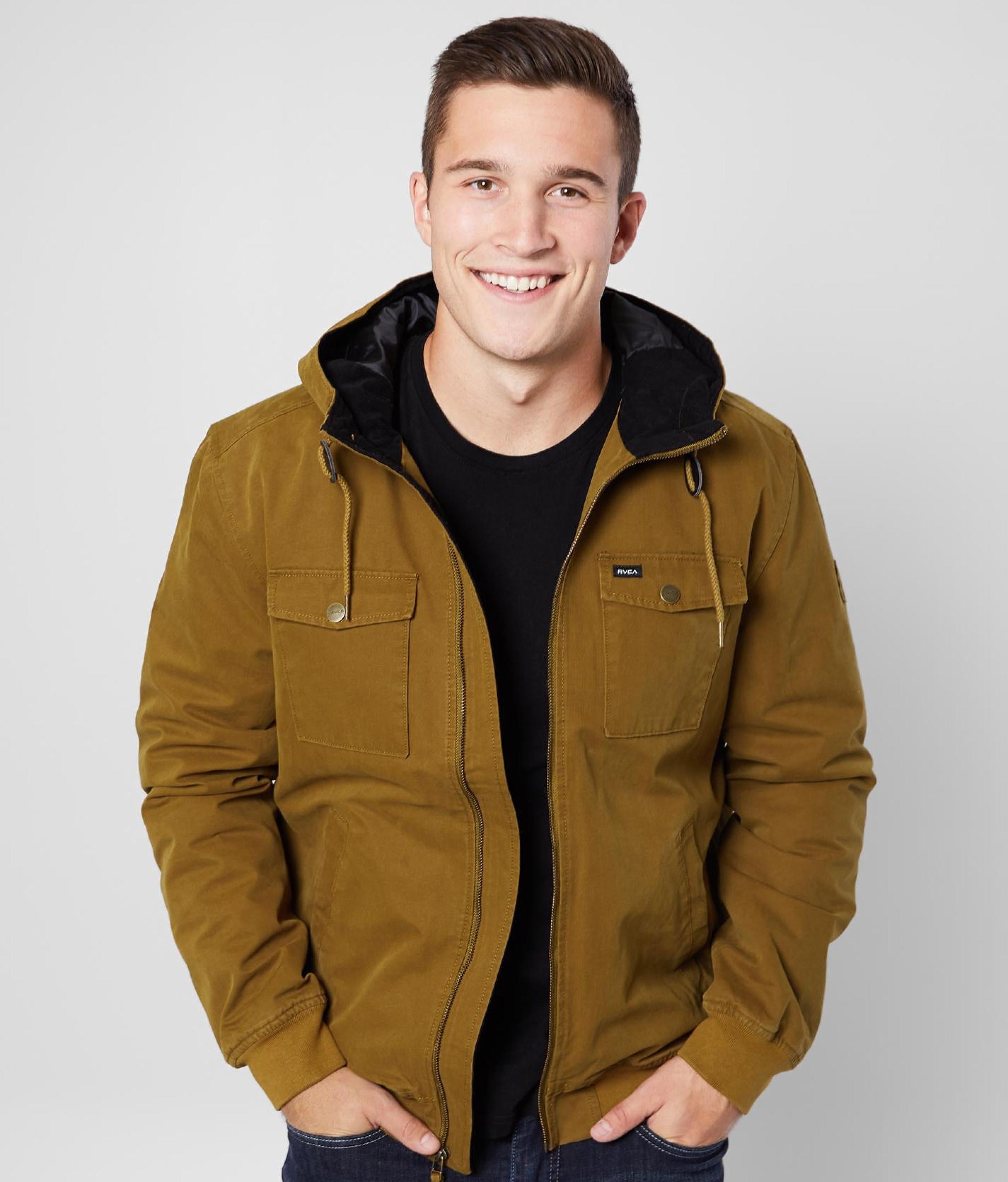 rvca hooded bomber jacket