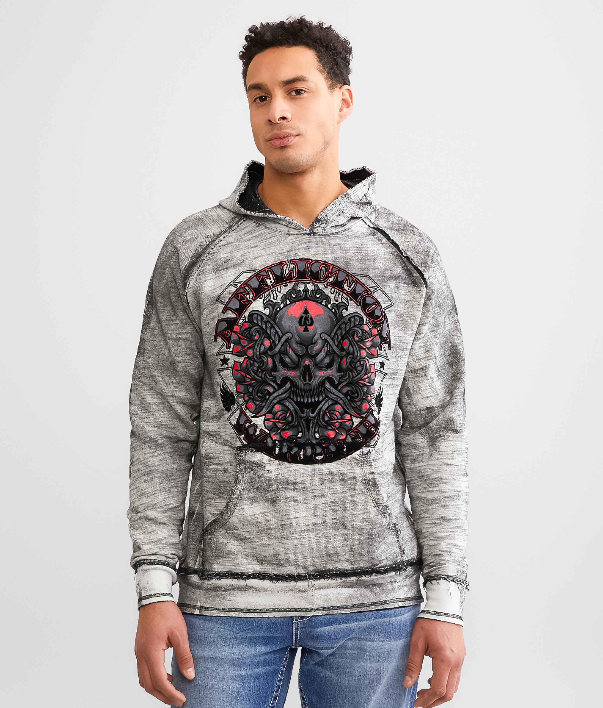 Affliction American Customs Destruction Reversible Hoodie in Gray for Men Lyst