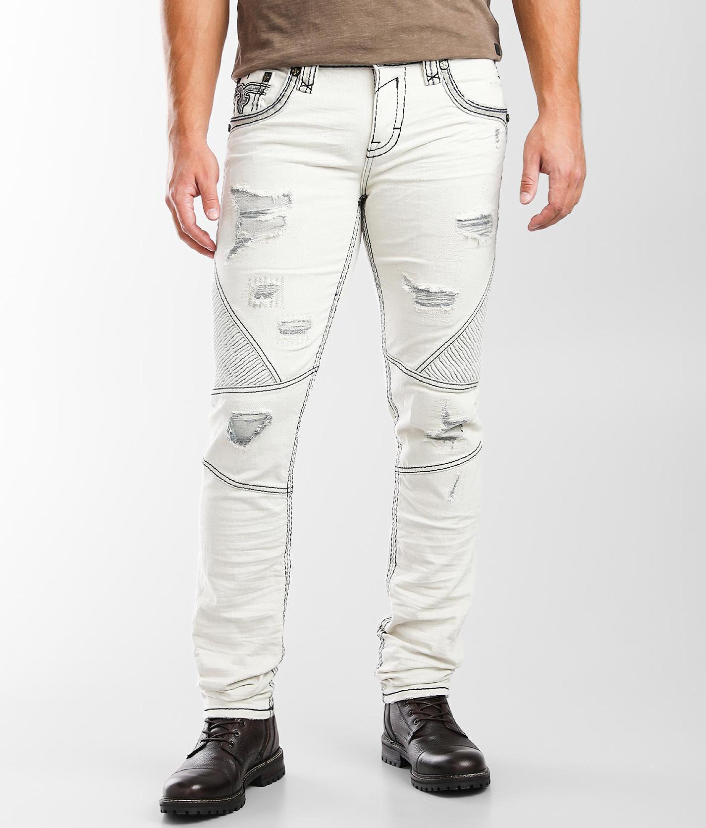 rock revival biker jeans