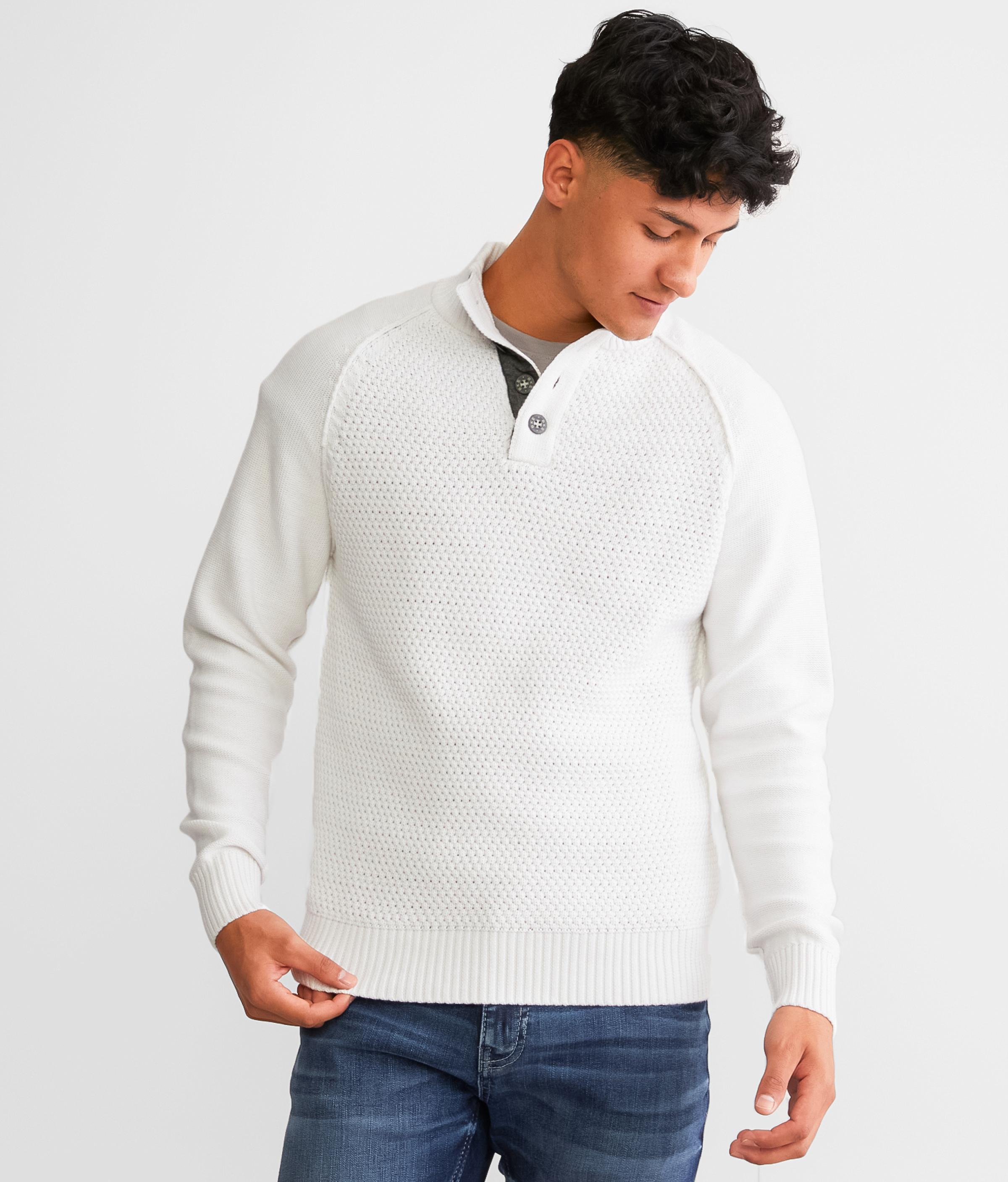 White henley sweater cheap