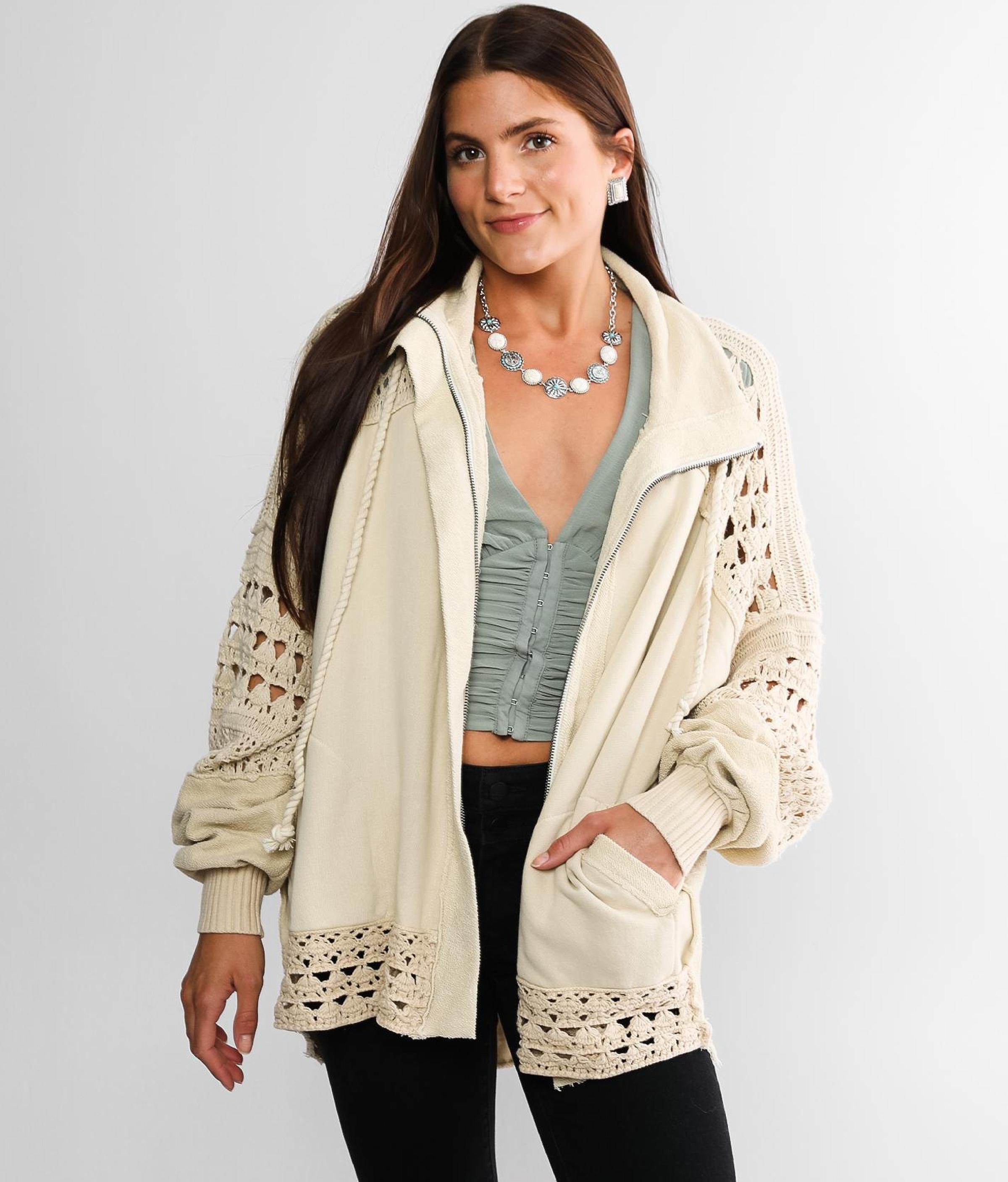 Free people white cardigan store