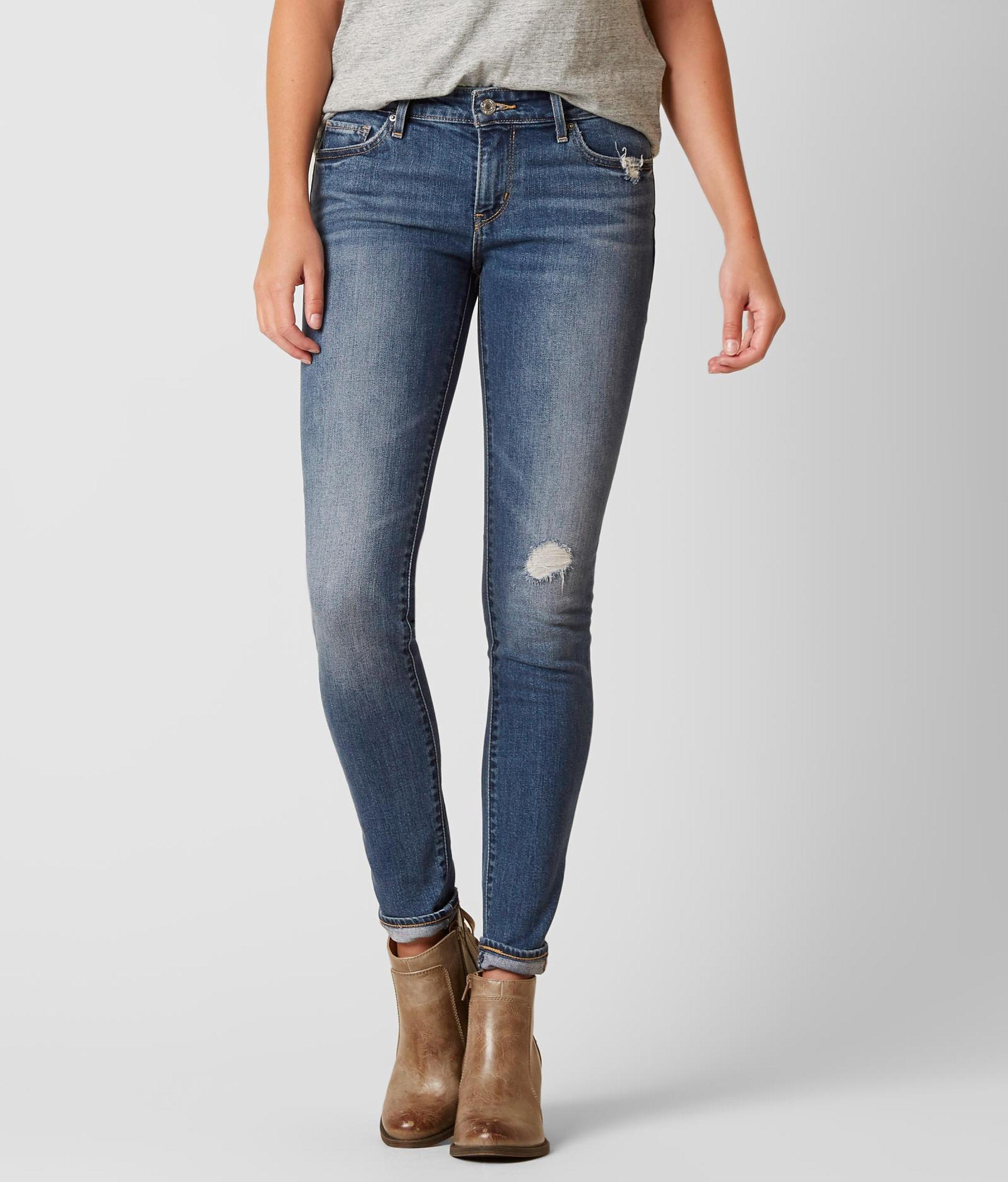 Levi's Premium 711 Mid-rise Skinny Jean in Blue | Lyst