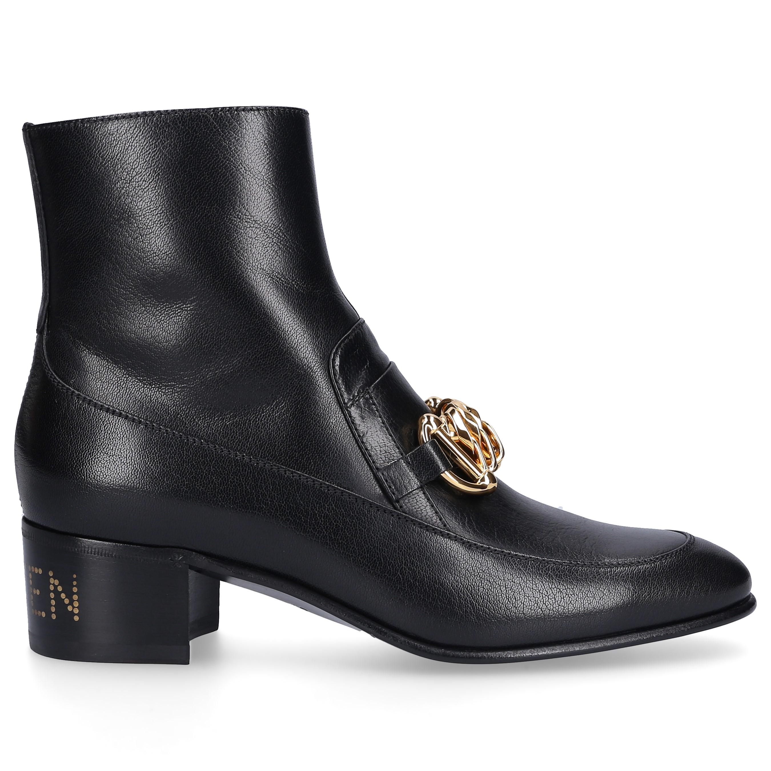 Gucci Leather Ankle Boots D3v00 Horsebitdetail Black Lyst