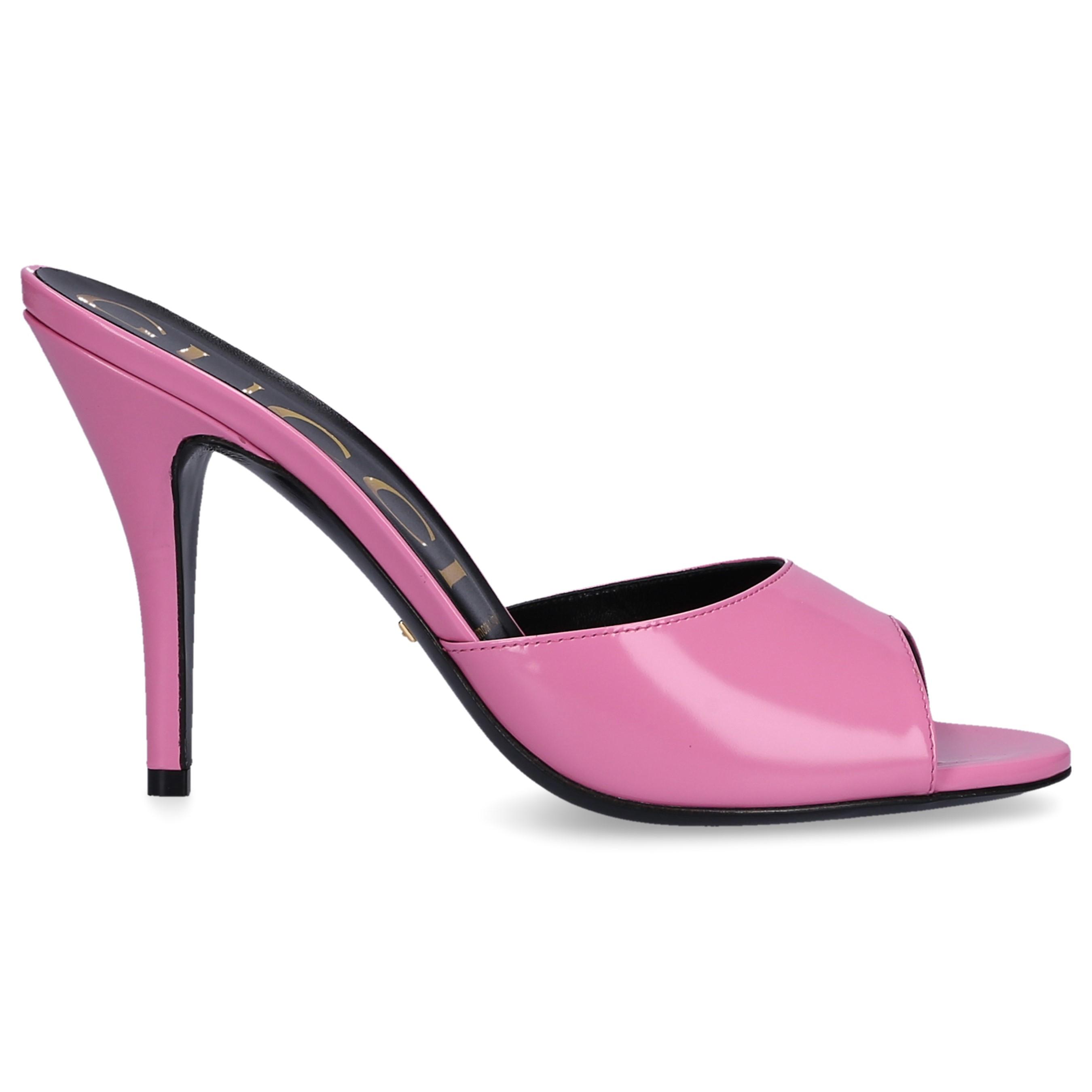 gucci pink mule heel